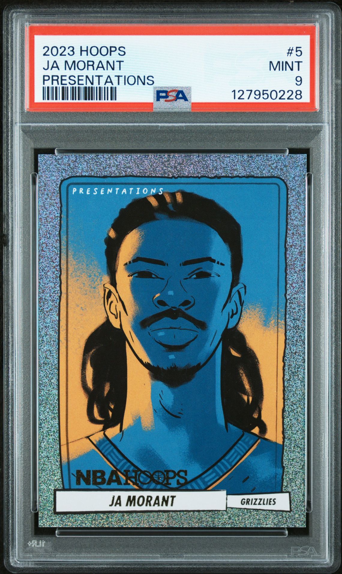 2023 Panini Nba Hoops Presentations Ja Morant #5 Mint 9 front