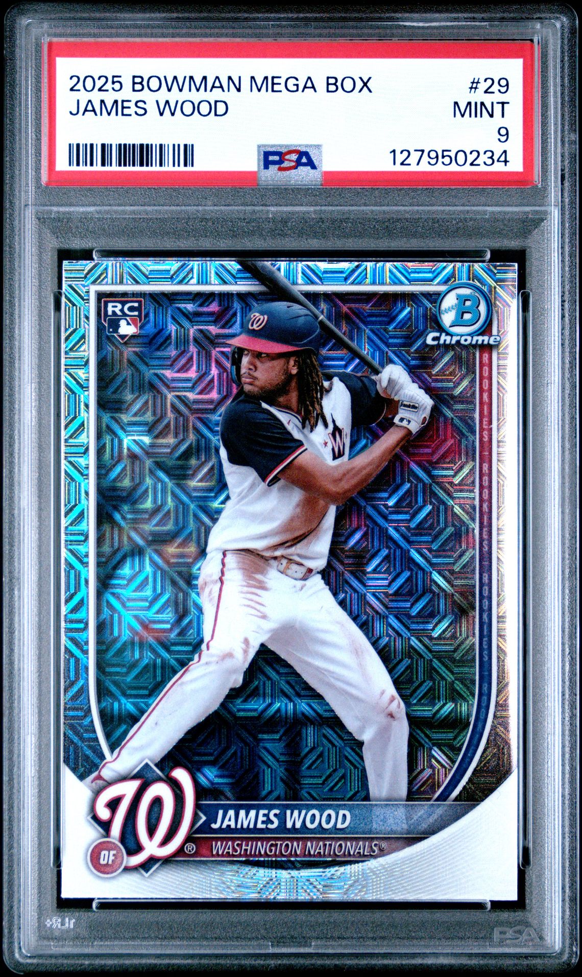 2025 Bowman Mega Box Chrome James Wood #29 Mint 9 front