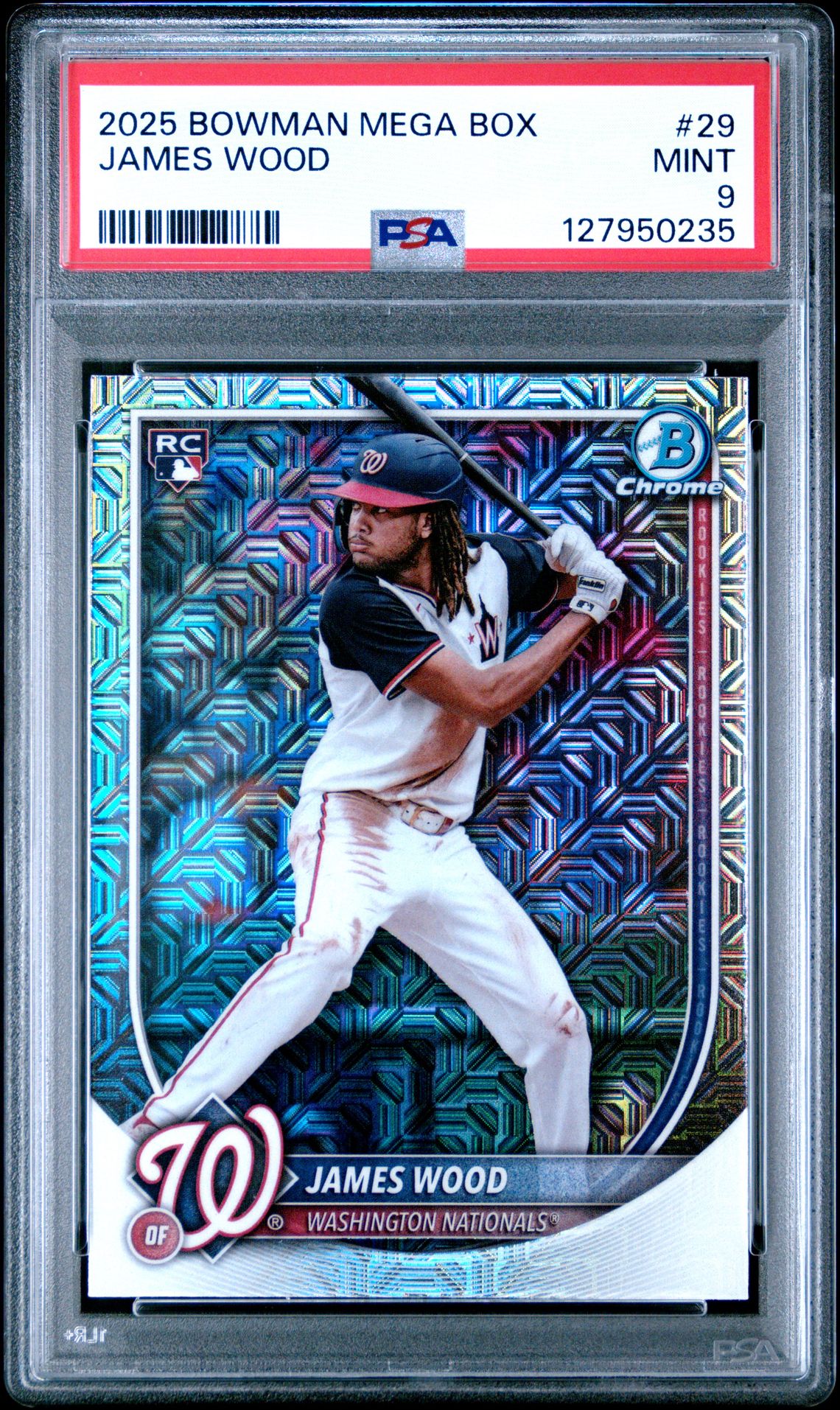 2025 Bowman Mega Box Chrome James Wood #29 Mint 9 front