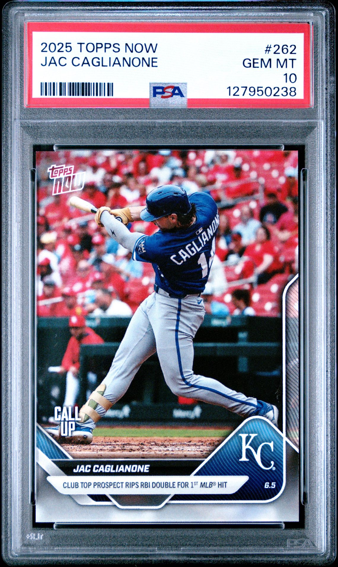 2025 Topps Now Jac Caglianone #262 Gem Mt 10 front