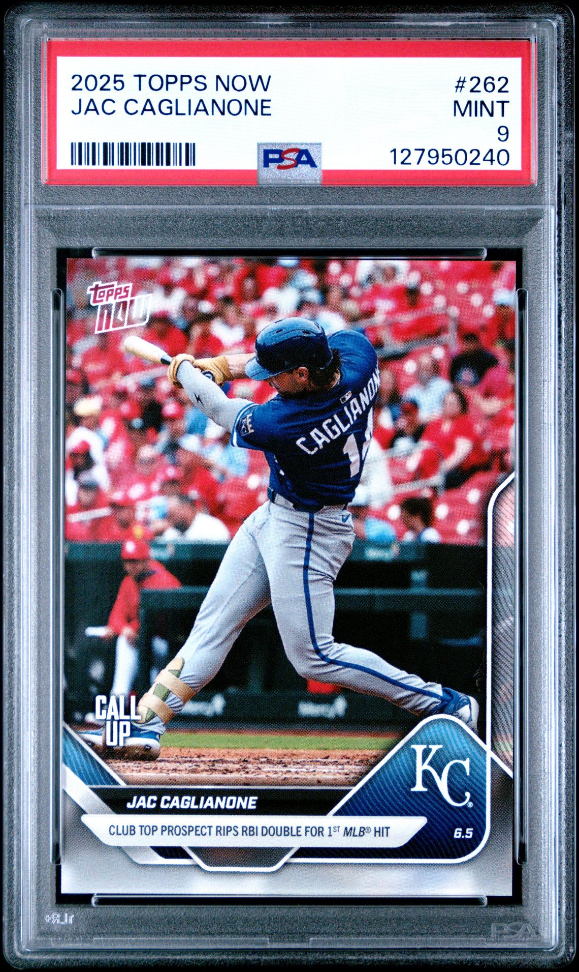 2025 Topps Now Jac Caglianone #262 Mint 9 front