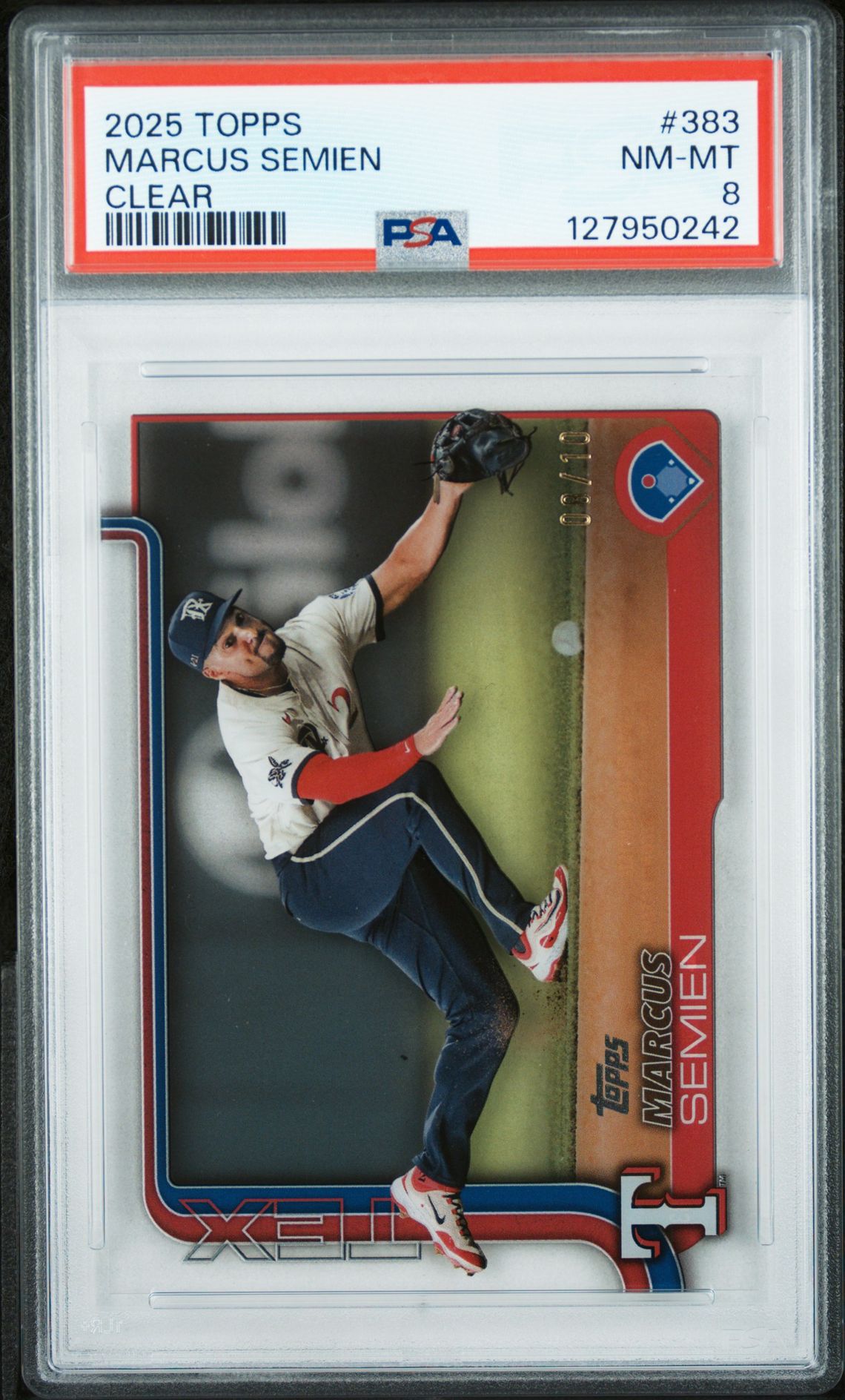 2025 Topps Marcus Semien #383 (Clear) Nm-Mt 8 front