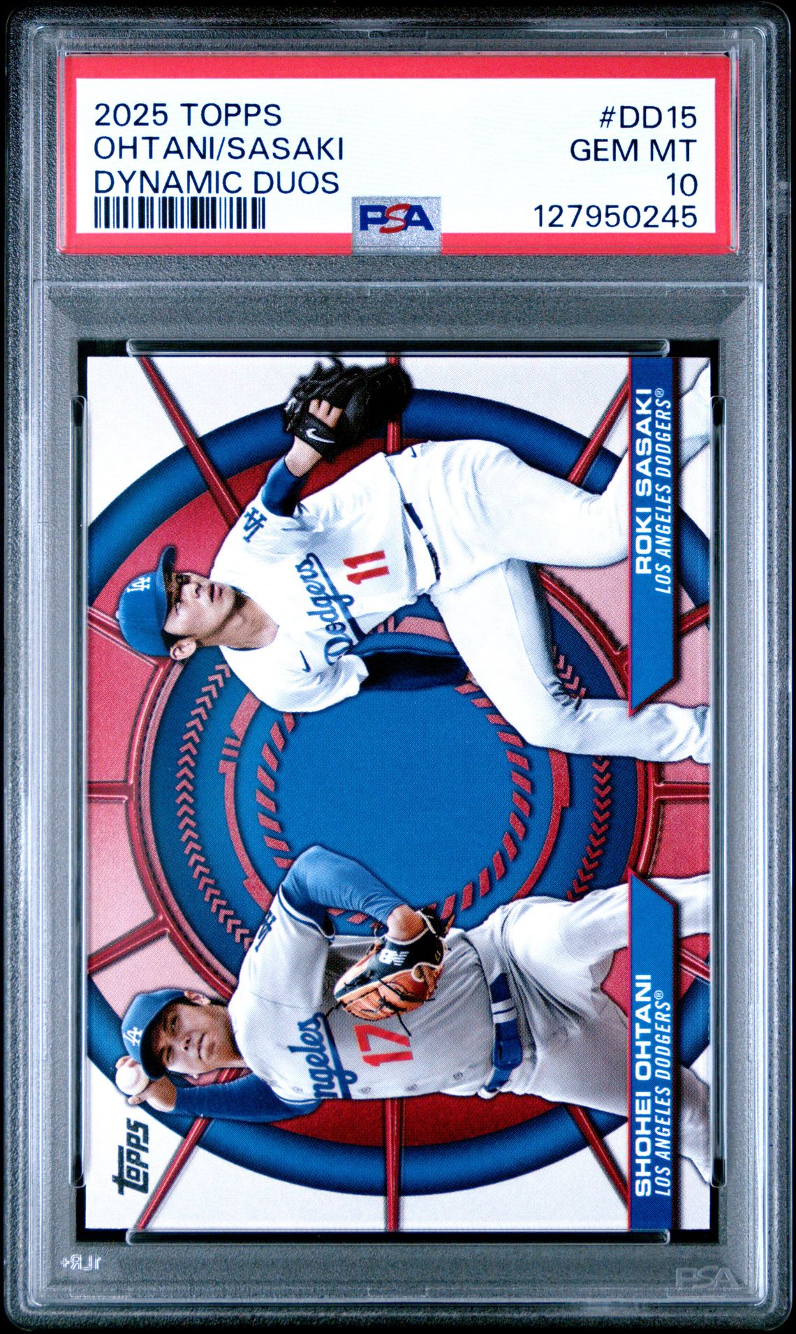 2025 Topps Dynamic Duos Ohtani/Sasaki #Dd15 Gem Mt 10 front