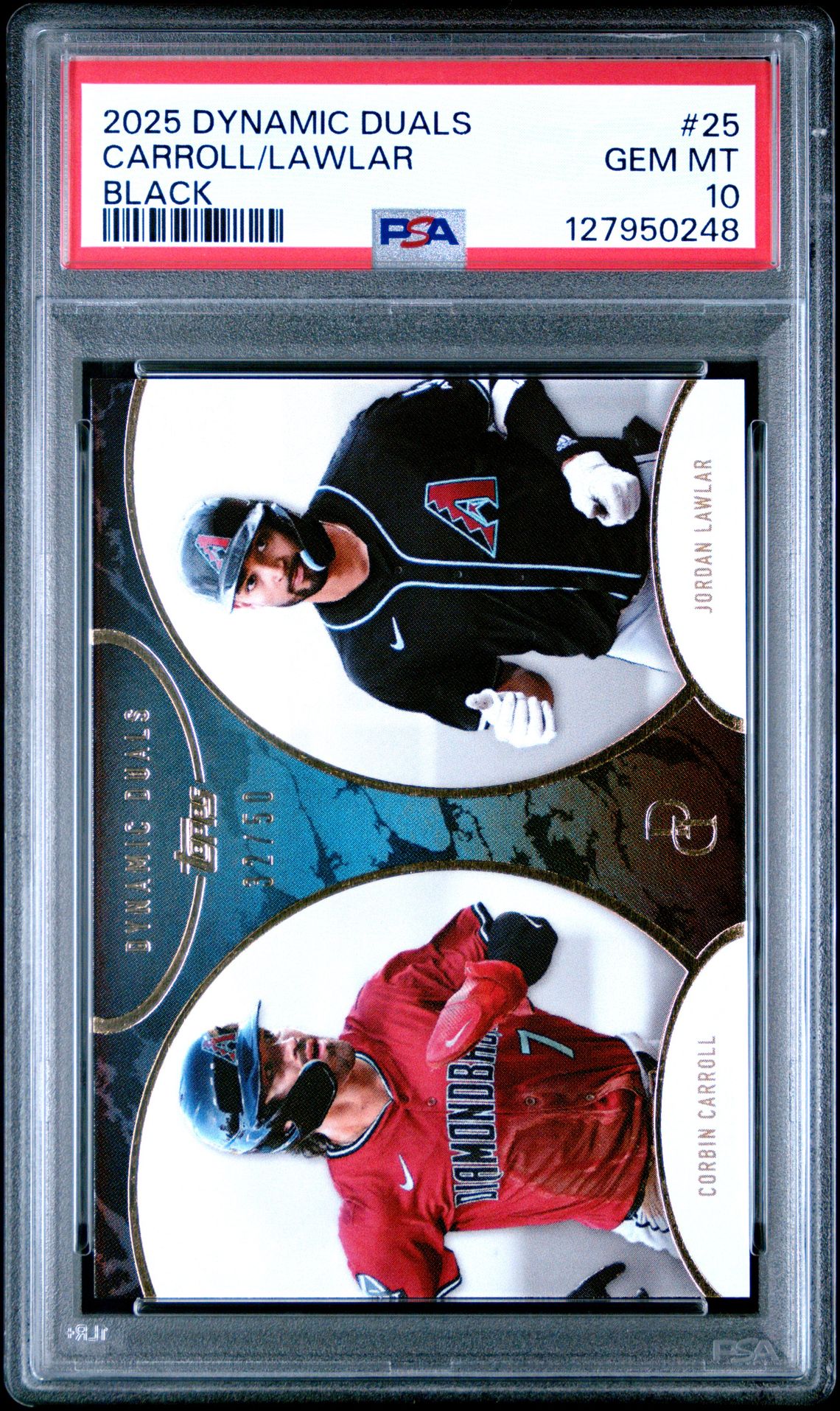 2025 Topps Dynamic Duals Carroll/Lawlar #25 (Black) Gem Mt 10 front