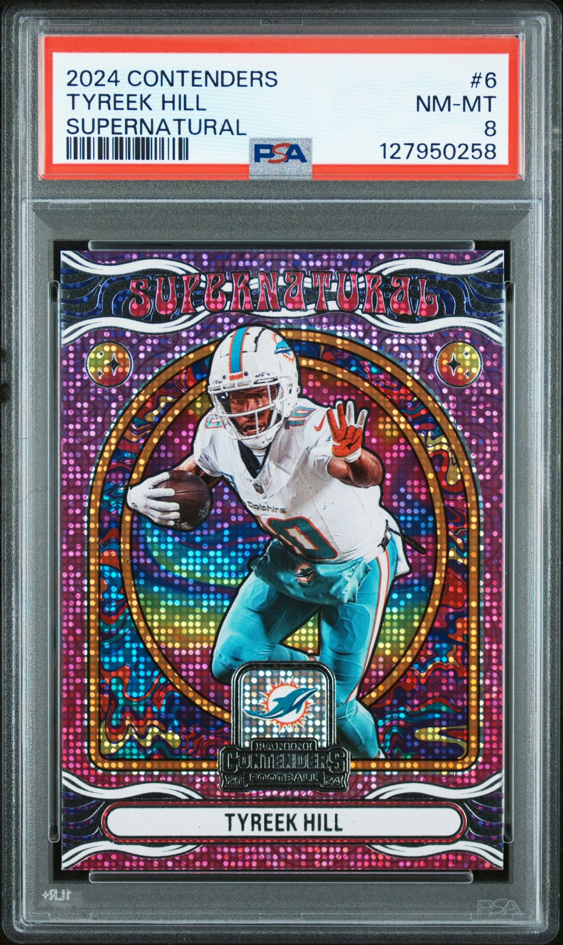 2024 Panini Contenders Supernatural Tyreek Hill #6 Nm-Mt 8 front