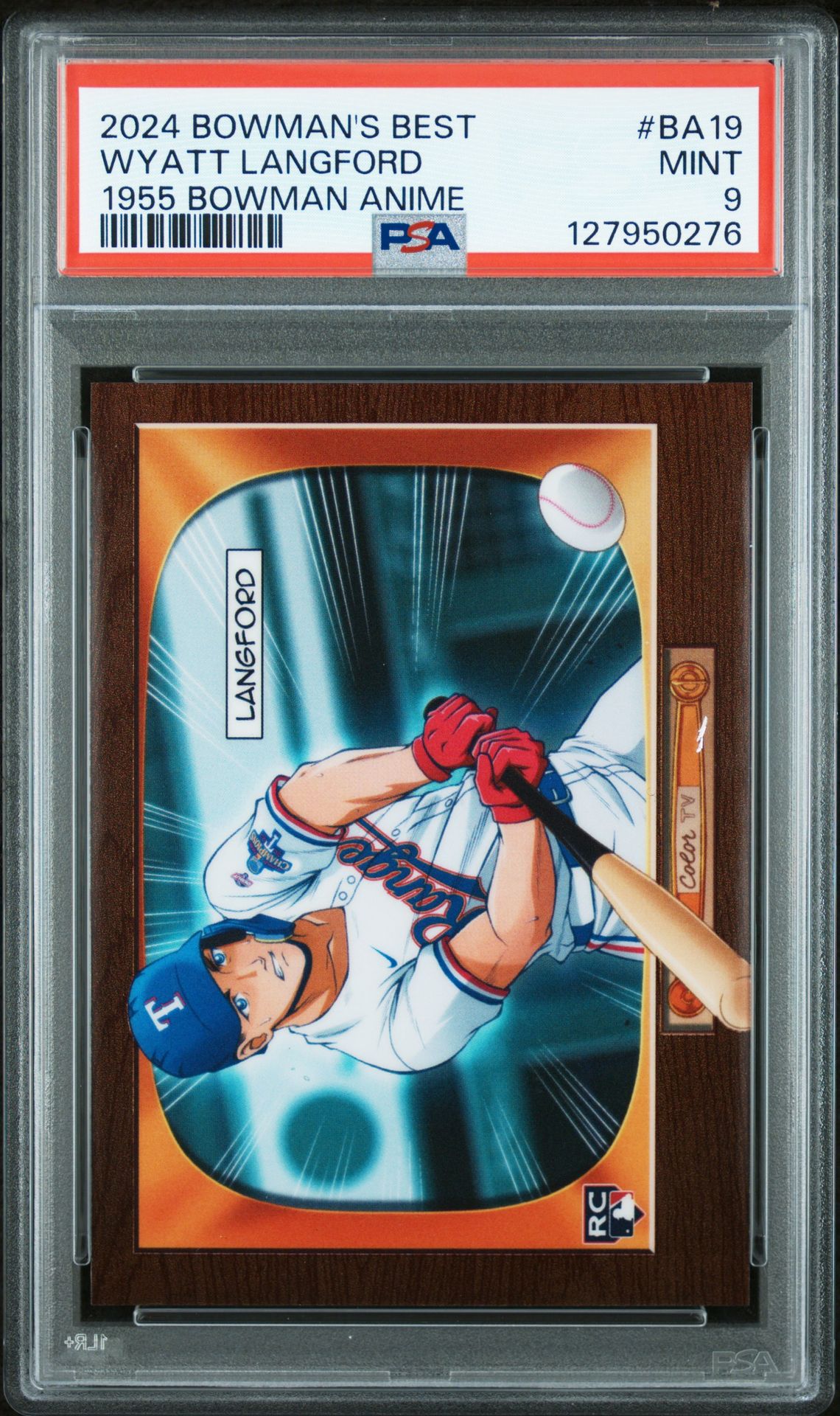 2024 Bowman's Best 1955 Bowman Anime Wyatt Langford #Ba19 Mint 9 front