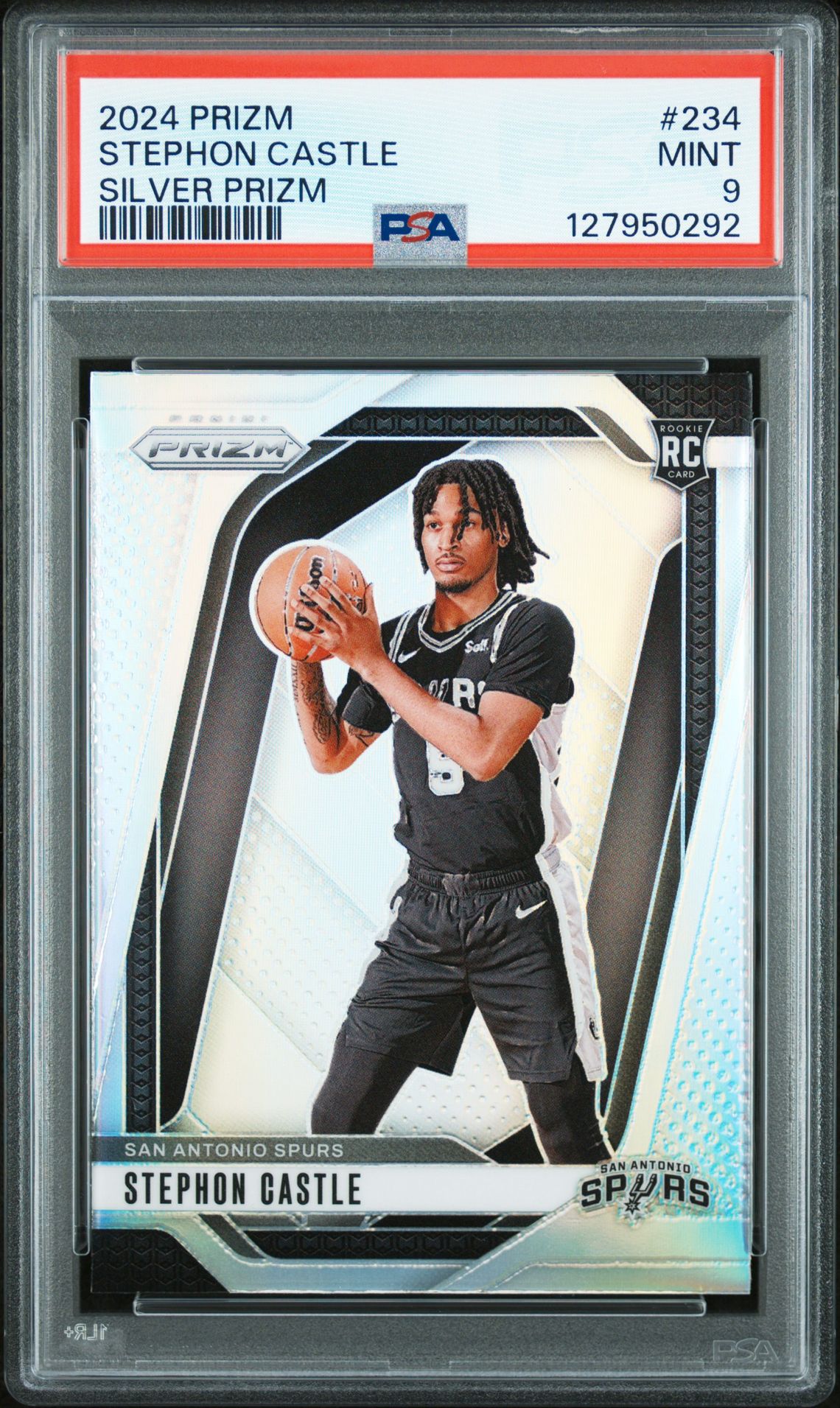 2024 Panini Prizm Stephon Castle #234 (Silver Prizm) Mint 9 front