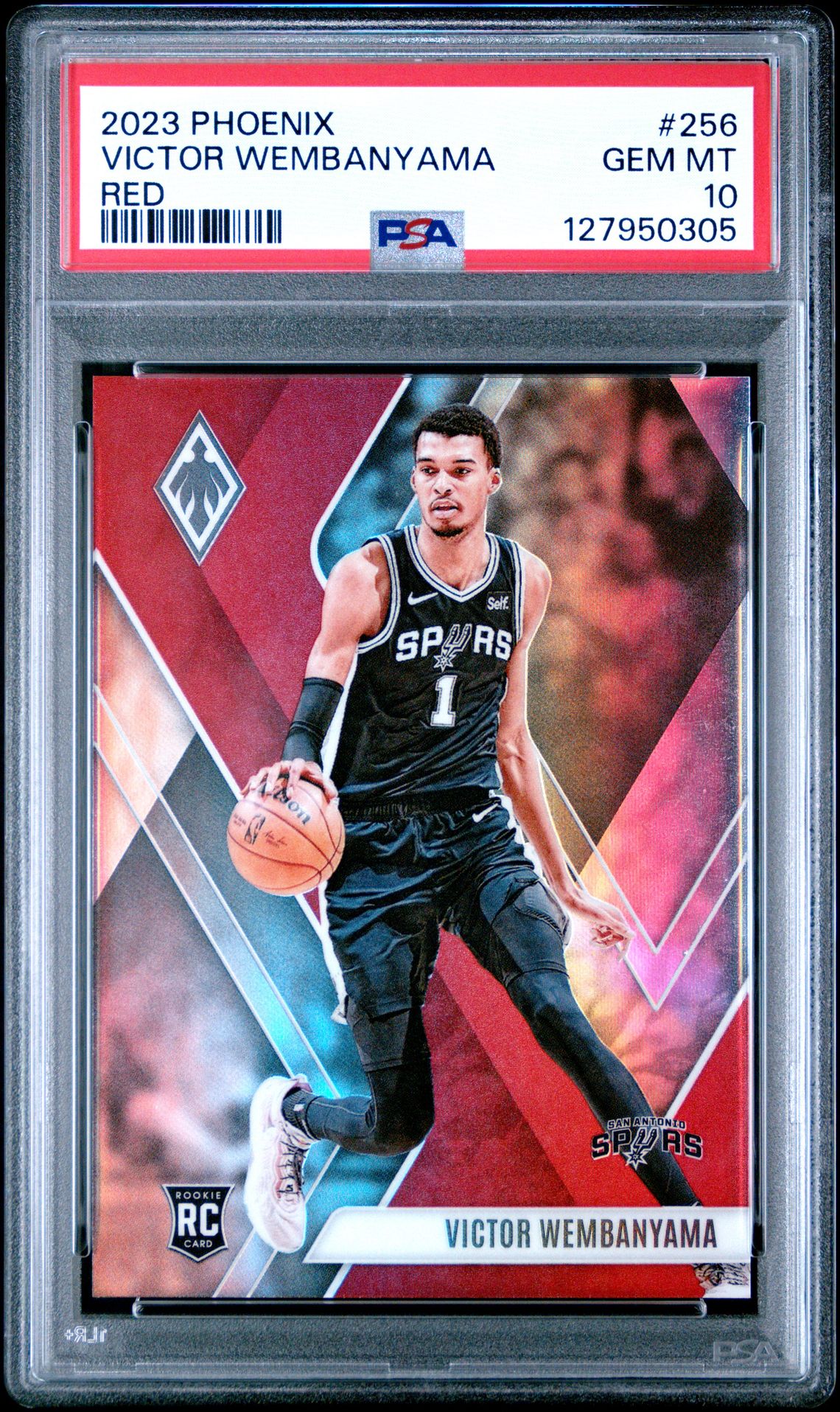 2023 Panini Phoenix Victor Wembanyama #256 (Red) Gem Mt 10 front