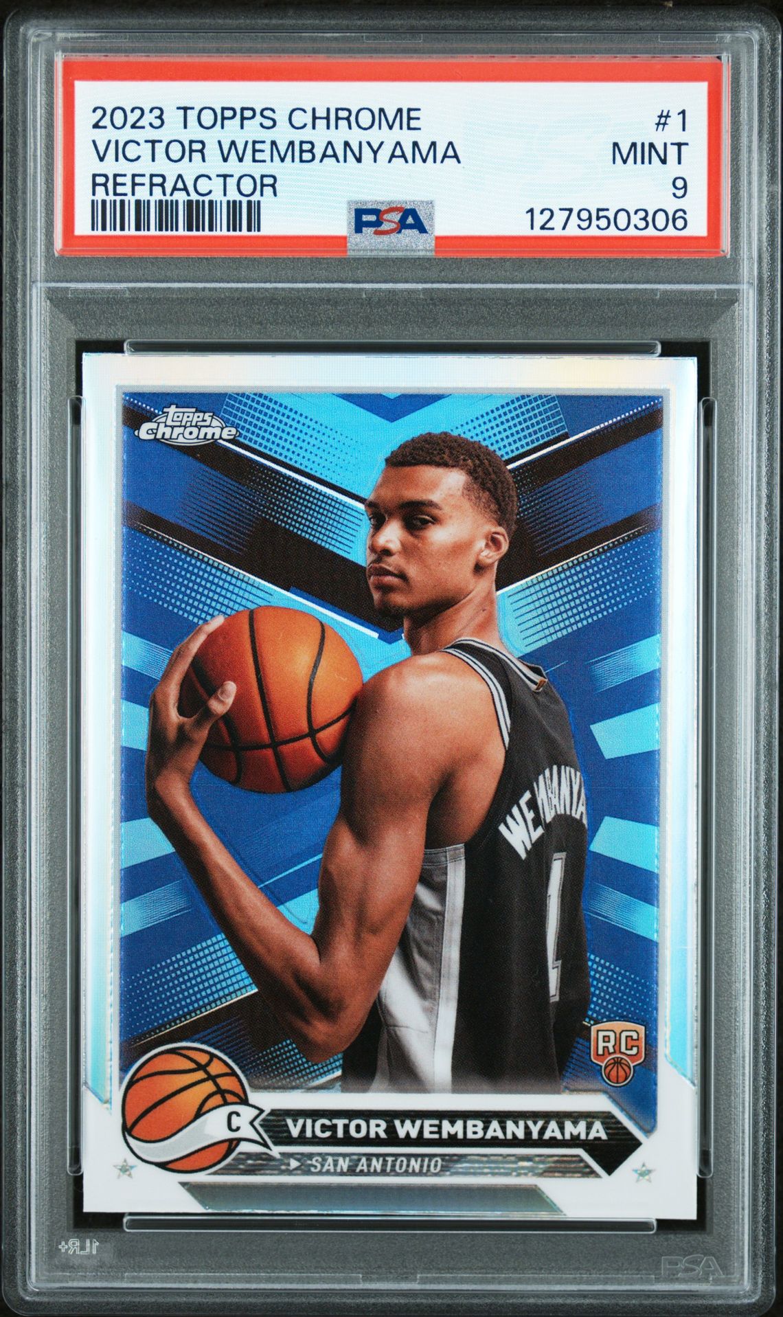 2023 Topps Chrome Victor Wembanyama #1 (Refractor) Mint 9 front