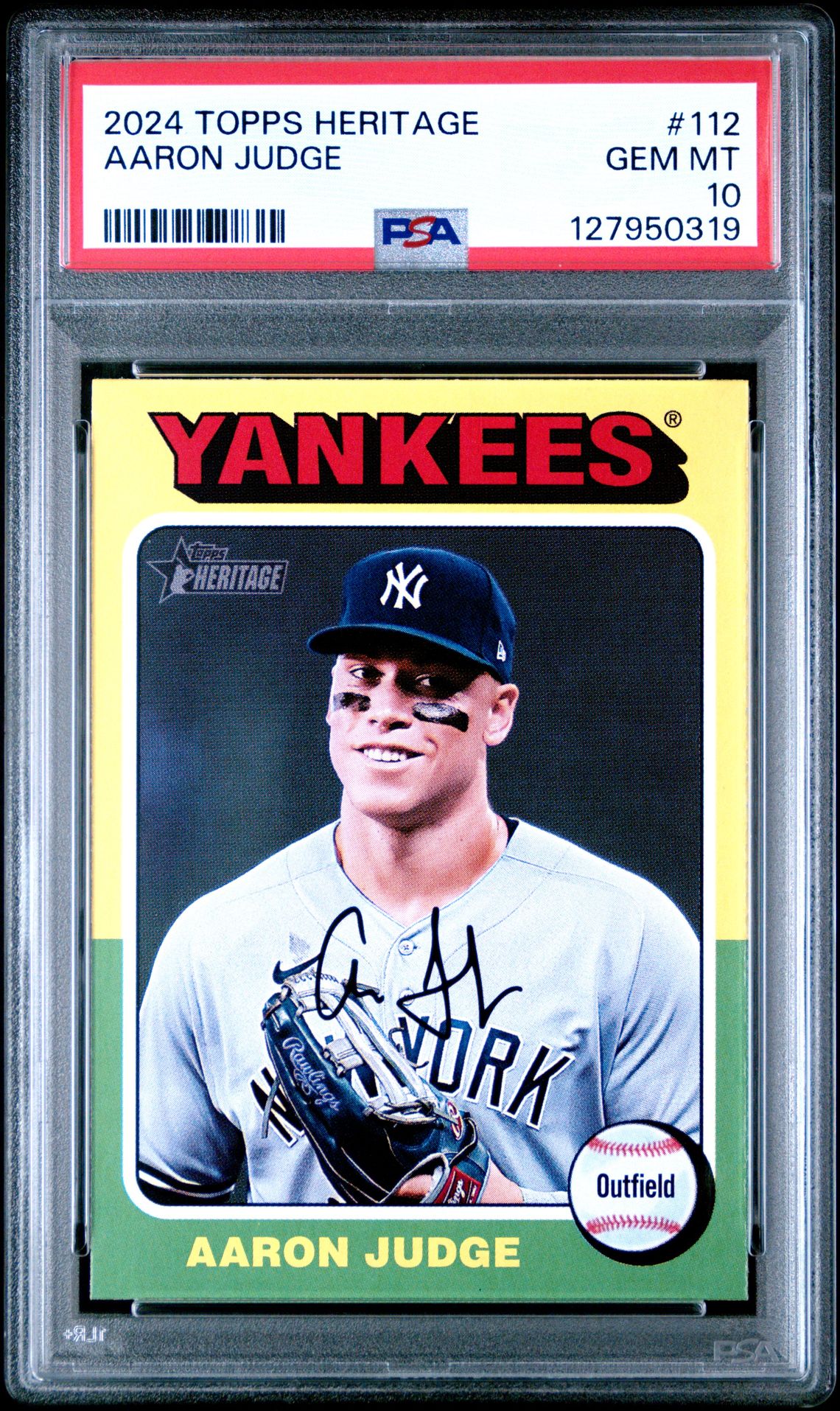 2024 Topps Heritage Aaron Judge #112 Gem Mt 10 front