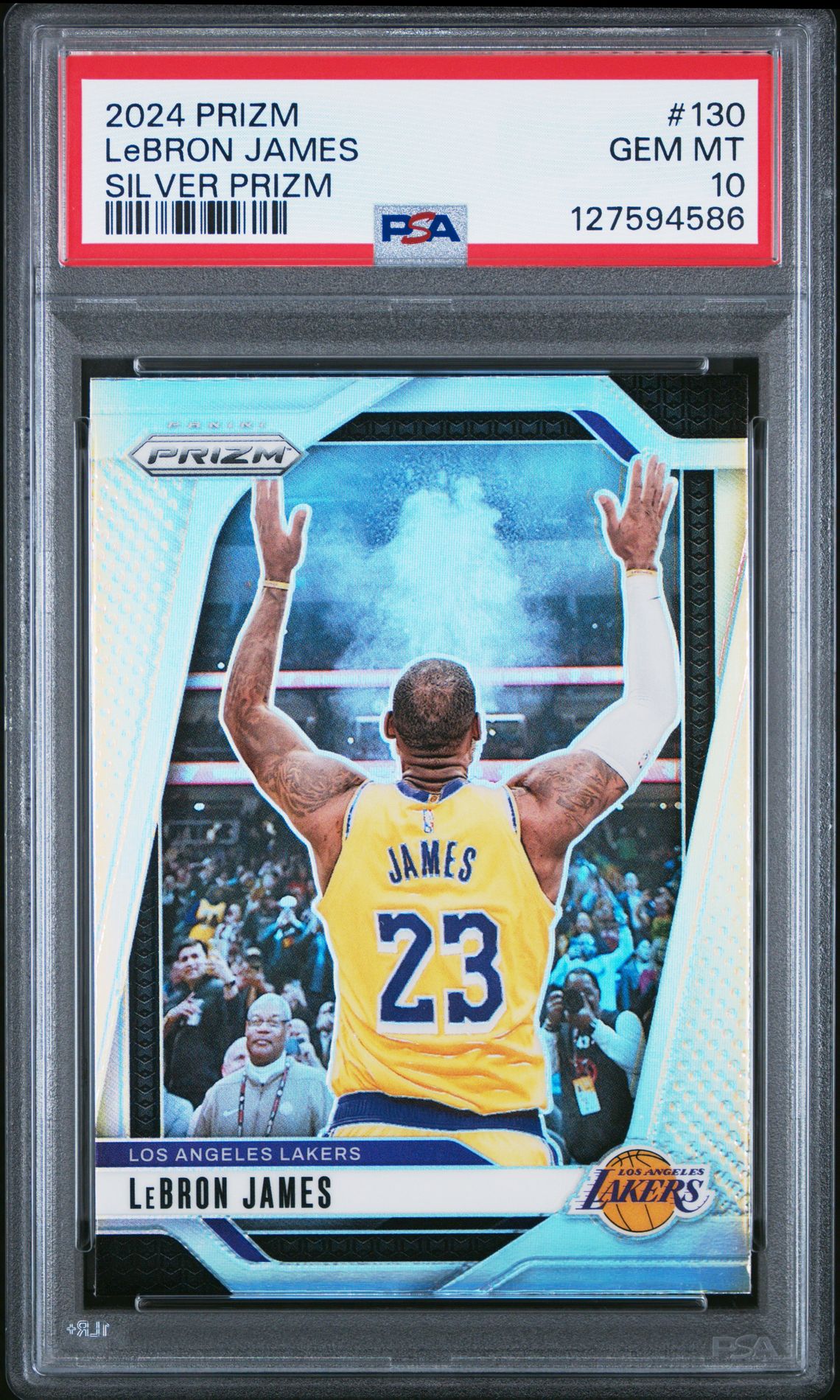 2024 Panini Prizm Lebron James #130 (Silver Prizm) Gem Mt 10 front