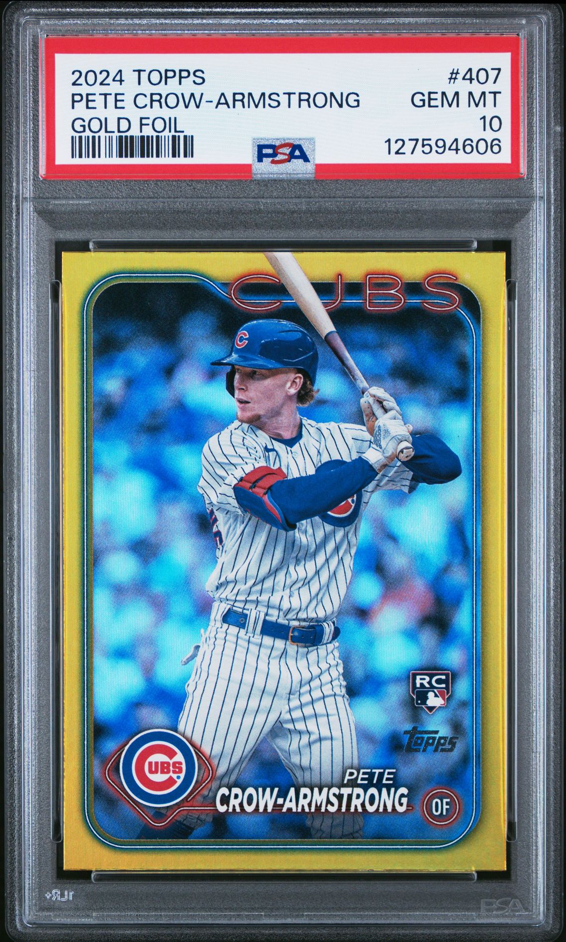 2024 Topps Pete Crow-Armstrong #407 (Gold Foil) Gem Mt 10 front