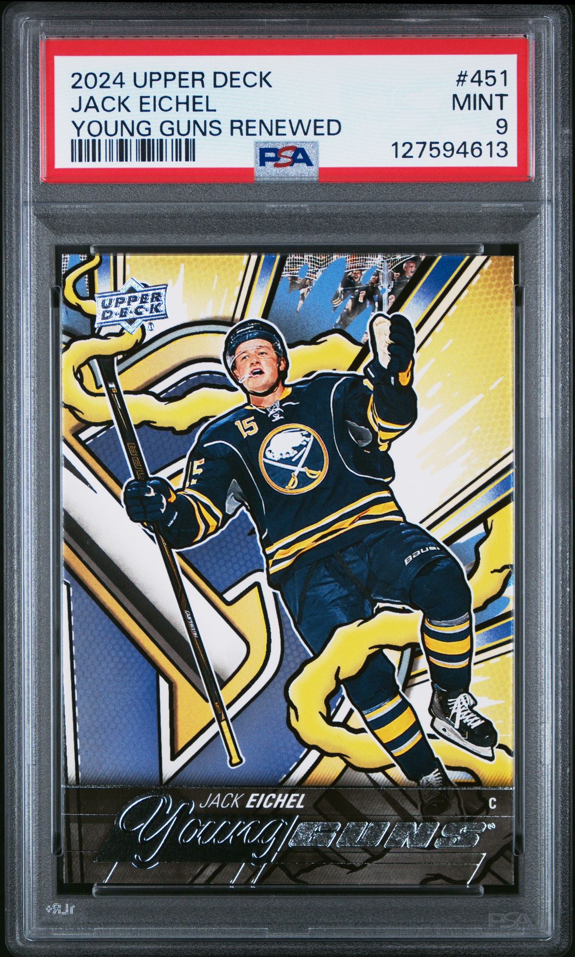 2024 Upper Deck Young Guns Renewed Jack Eichel #451 Mint 9 front