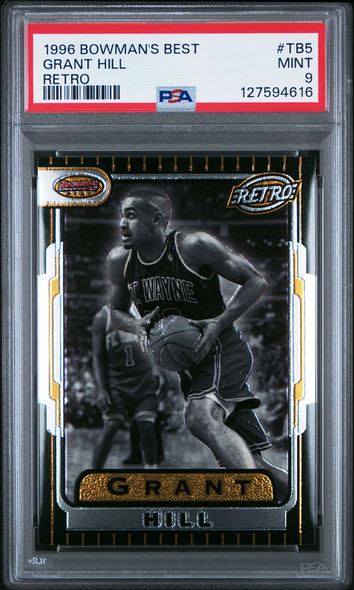 1996 Bowman's Best Retro Grant Hill #Tb5 (Retro) Mint 9 front