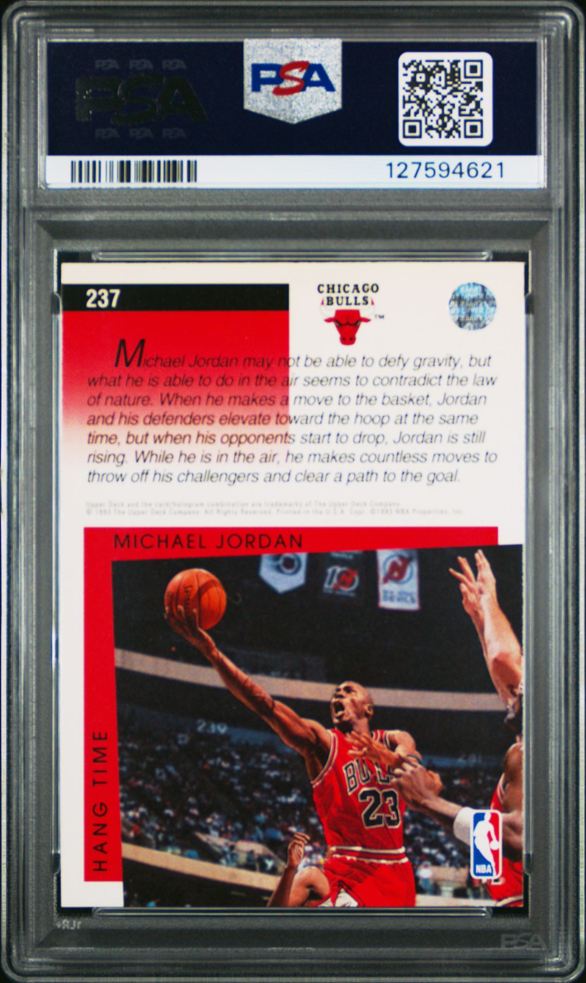1993 Upper Deck Michael Jordan #237 Ex 5 back