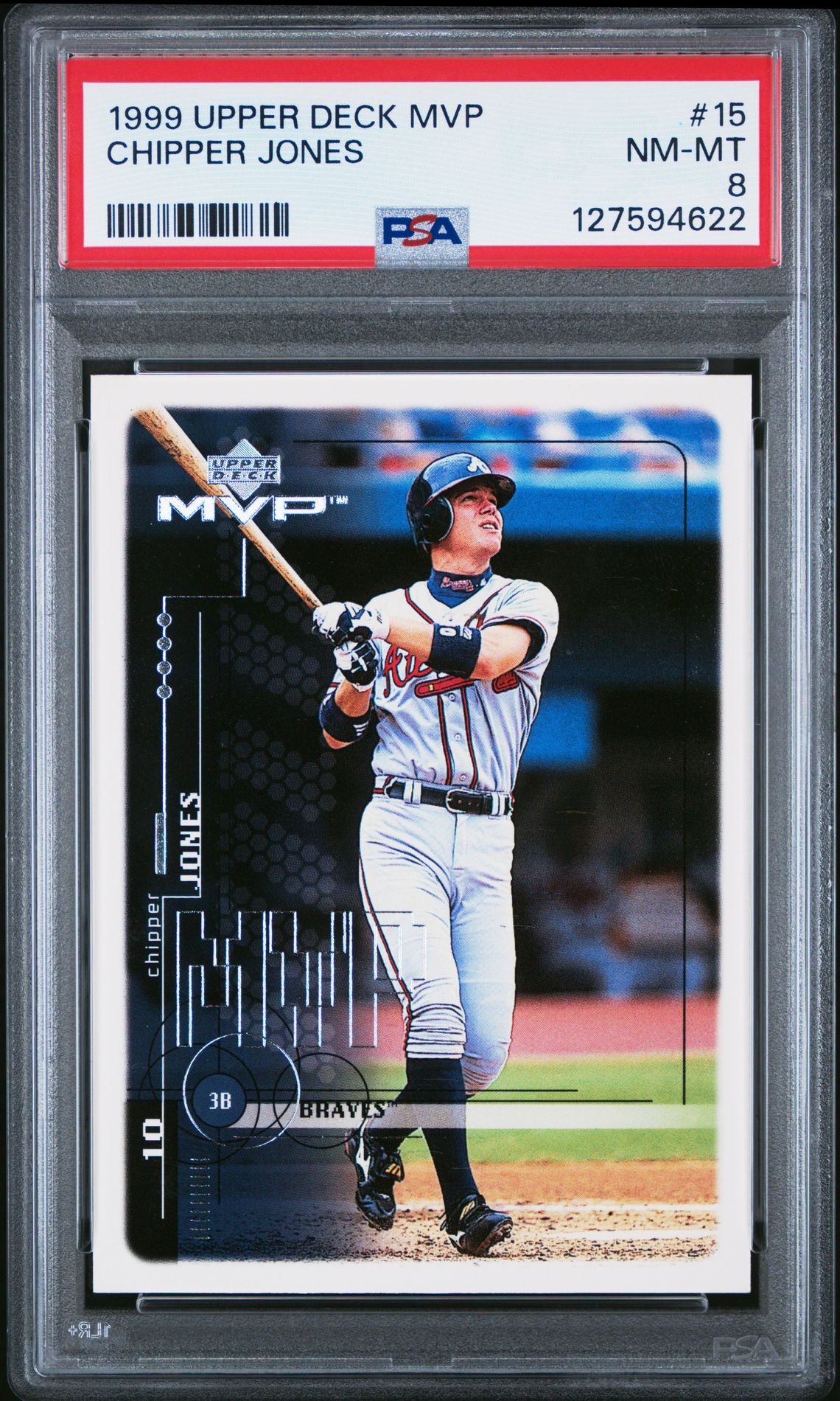 1999 Upper Deck Mvp Chipper Jones #15 Nm-Mt 8 front