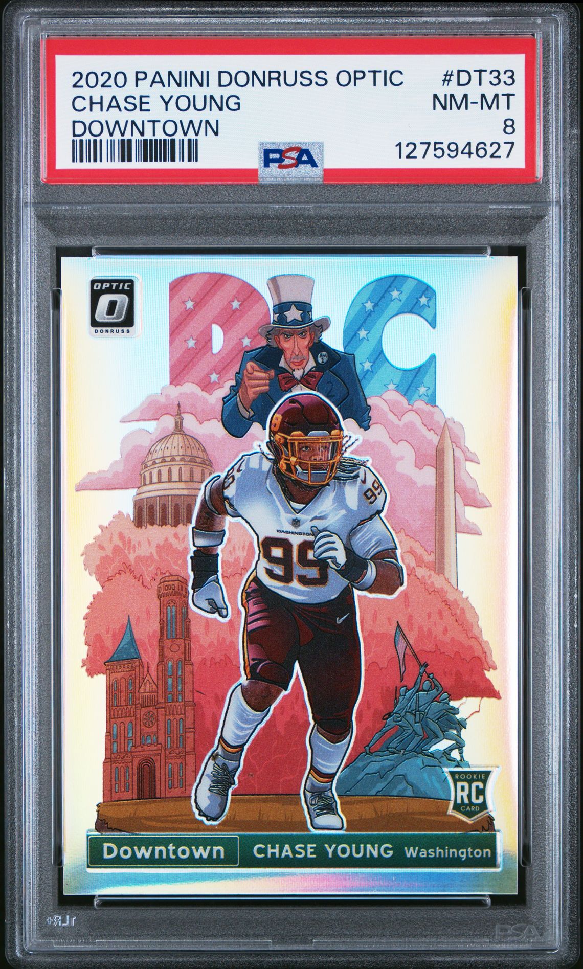 2020 Panini Donruss Optic Downtown Chase Young #Dt33 (Downtown) Nm-Mt 8 front