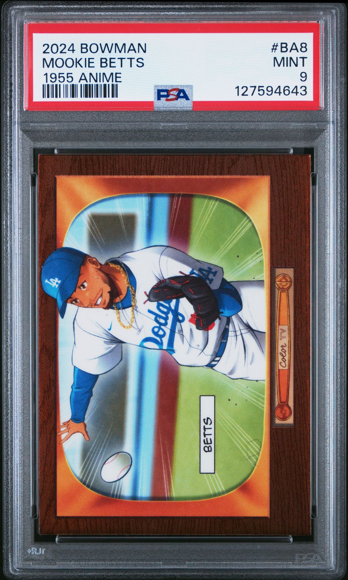 2024 Bowman 1955 Bowman Anime Mookie Betts #Ba8 Mint 9 front