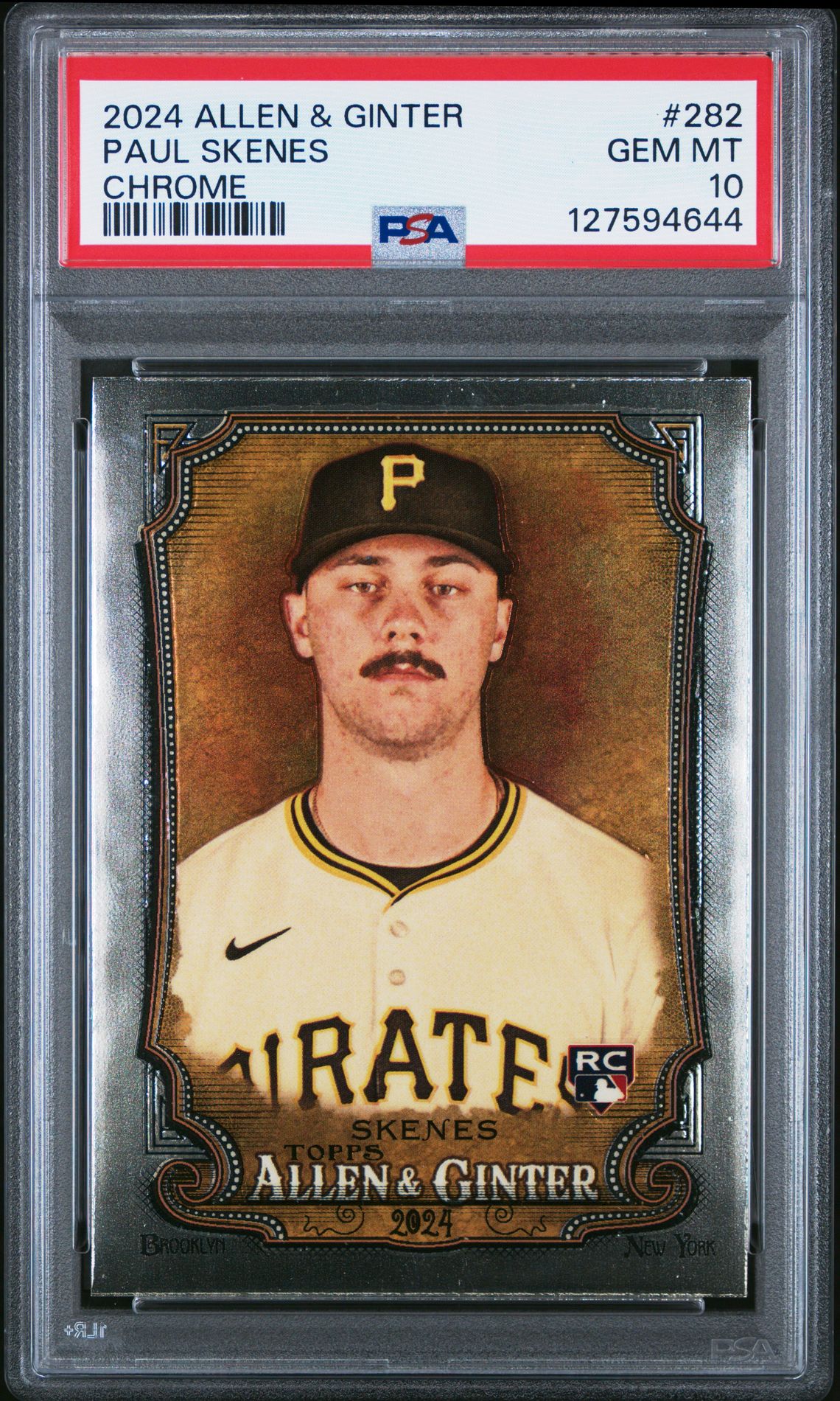 2024 Topps Allen & Ginter Paul Skenes #282 (Chrome) Gem Mt 10 front