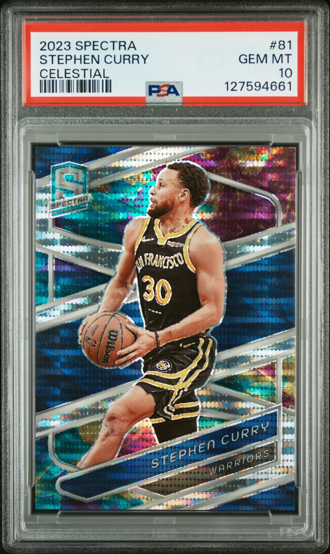 2023 Panini Spectra Stephen Curry #81 (Celestial) Gem Mt 10 front
