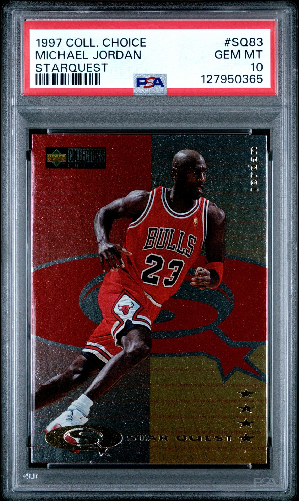 1997 Collector's Choice Starquest Michael Jordan #Sq83 (Starquest) Gem Mt 10 front