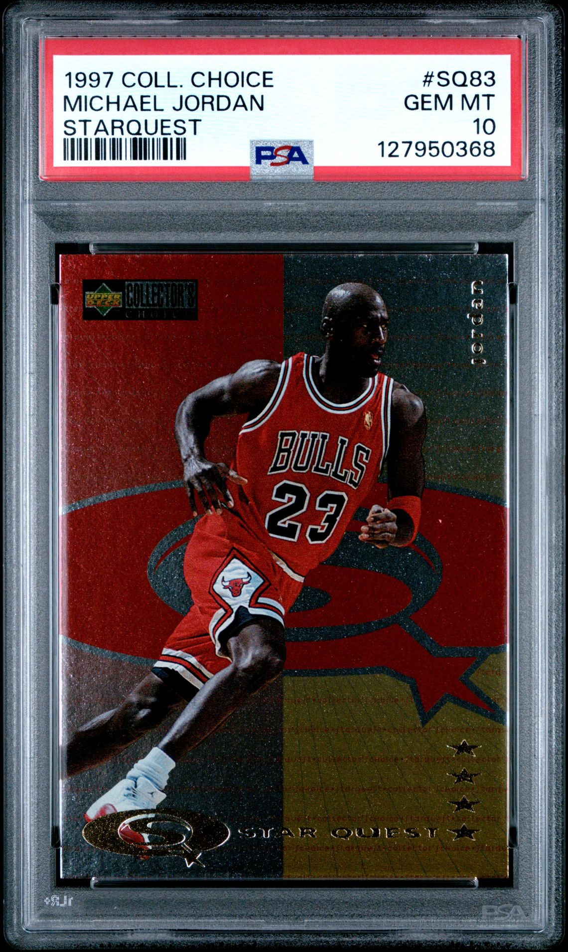 1997 Collector's Choice Starquest Michael Jordan #Sq83 (Starquest) Gem Mt 10 front
