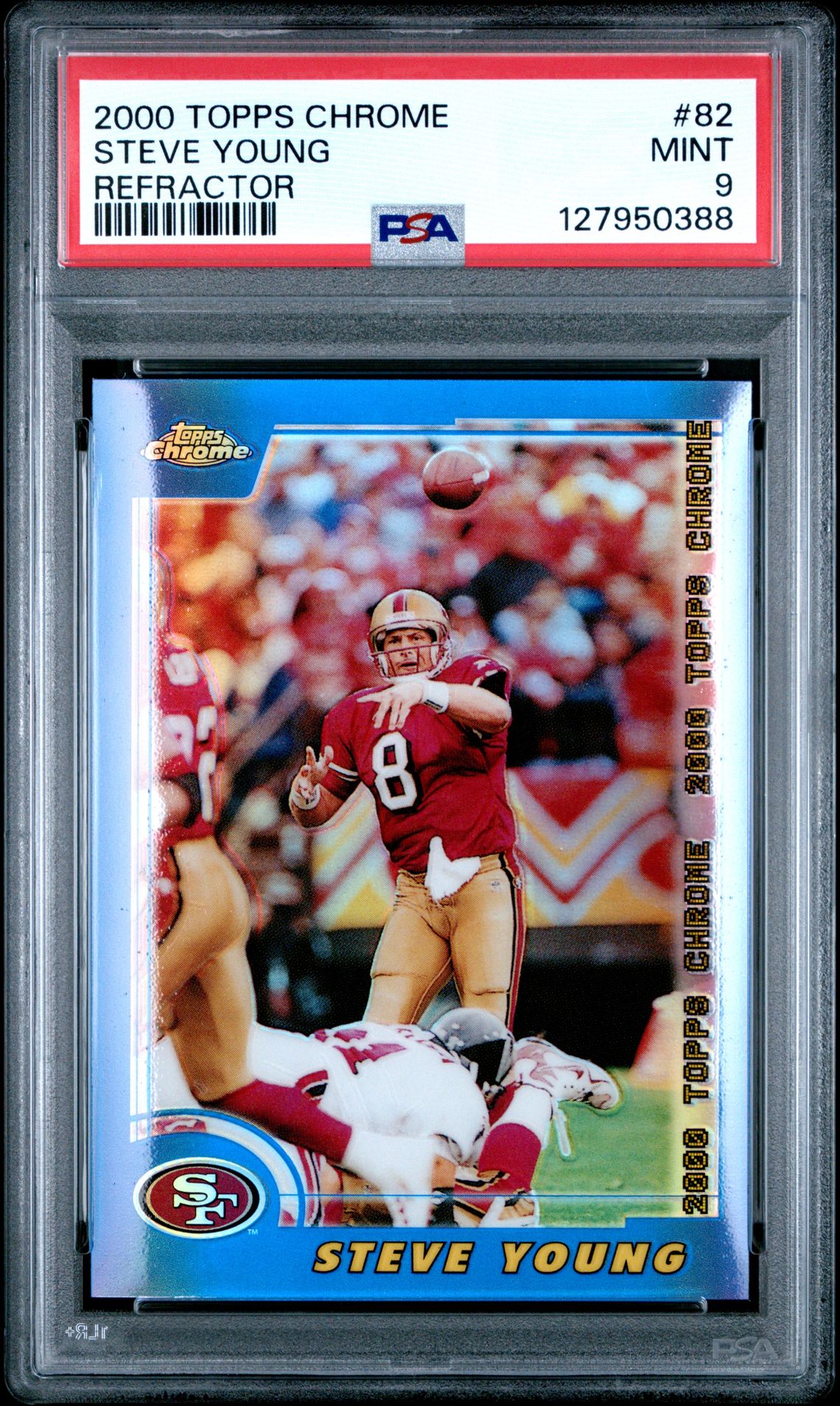 2000 Topps Chrome Steve Young #82 (Refractor) Mint 9 front