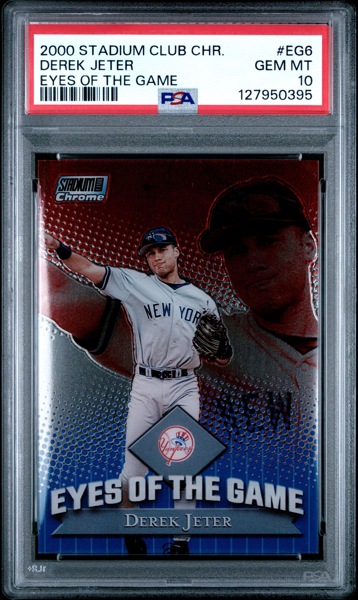 2000 Stadium Club Chrome Eyes Of The Game Derek Jeter #Eg6 (Eyes Of The Game) Gem Mt 10 front