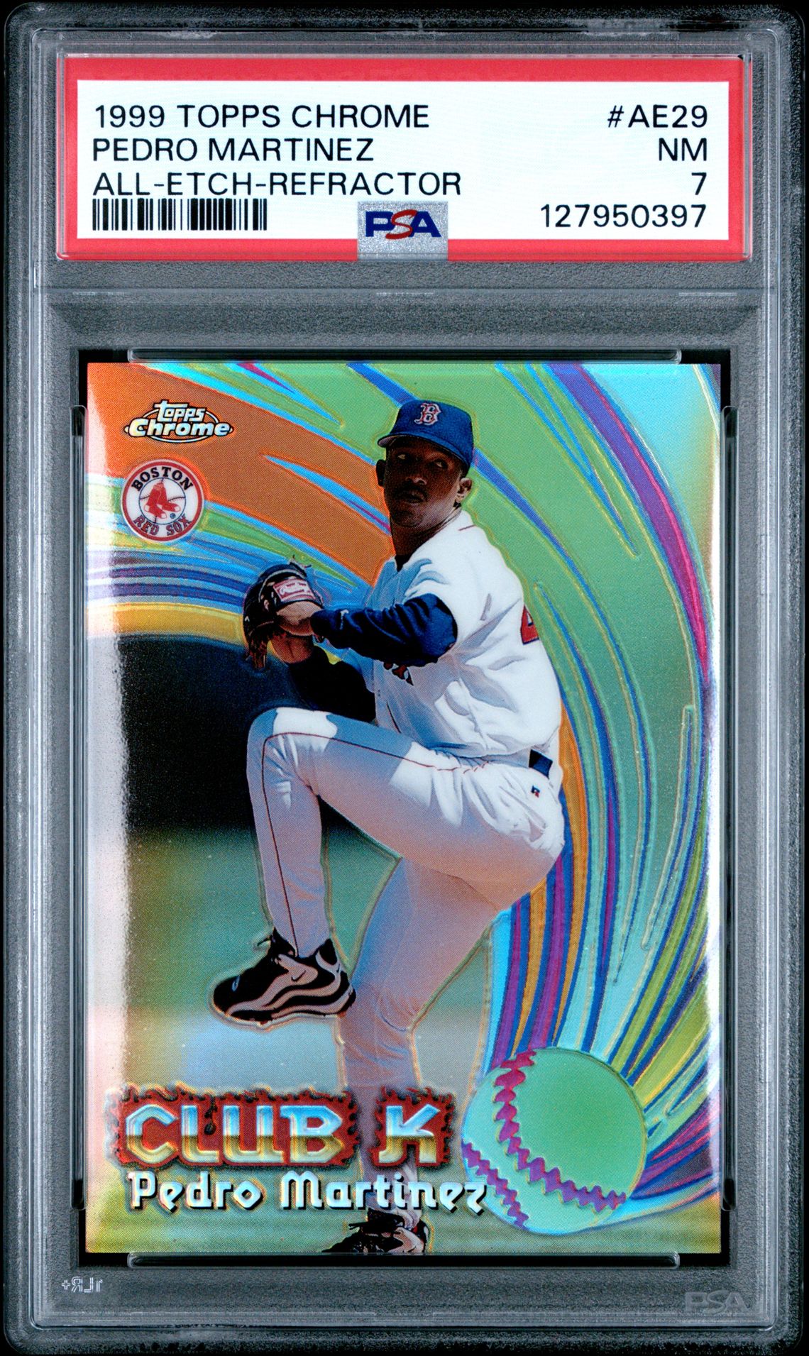 1999 Topps Chrome All-Etch Pedro Martinez #Ae29 (All-Etch-Refractor) Nm 7 front