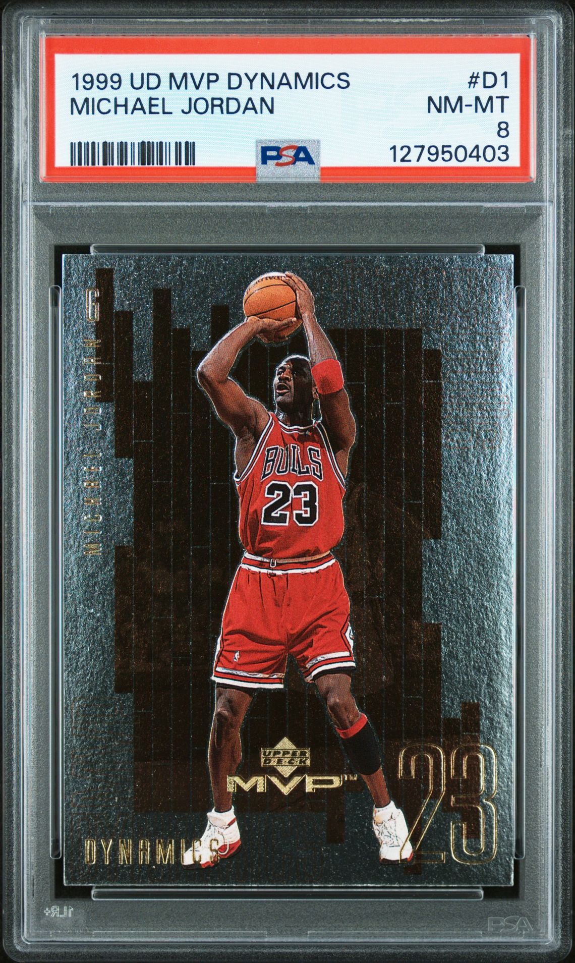 1999 Upper Deck Mvp Dynamics Michael Jordan #D1 Nm-Mt 8 front