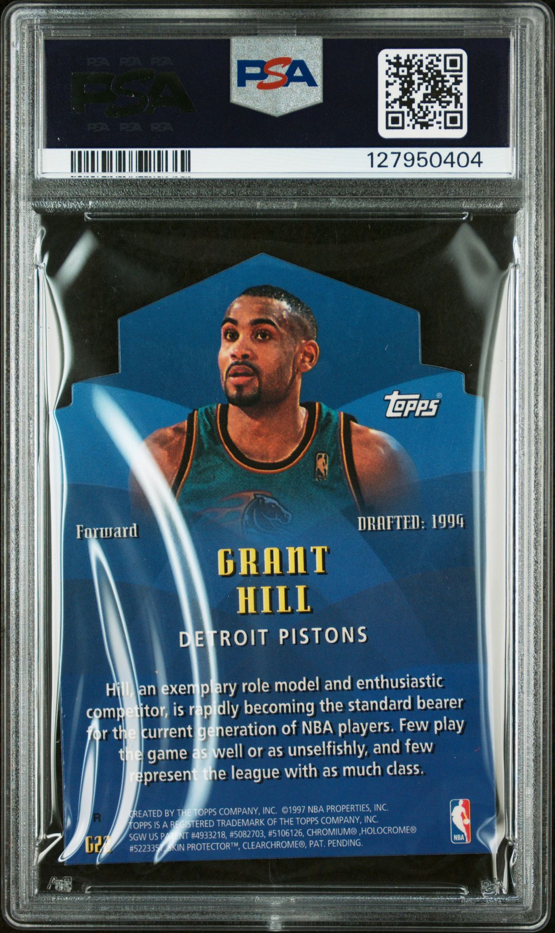 1997 Topps Generations Grant Hill #G22 (Refractor) Mint 9 back