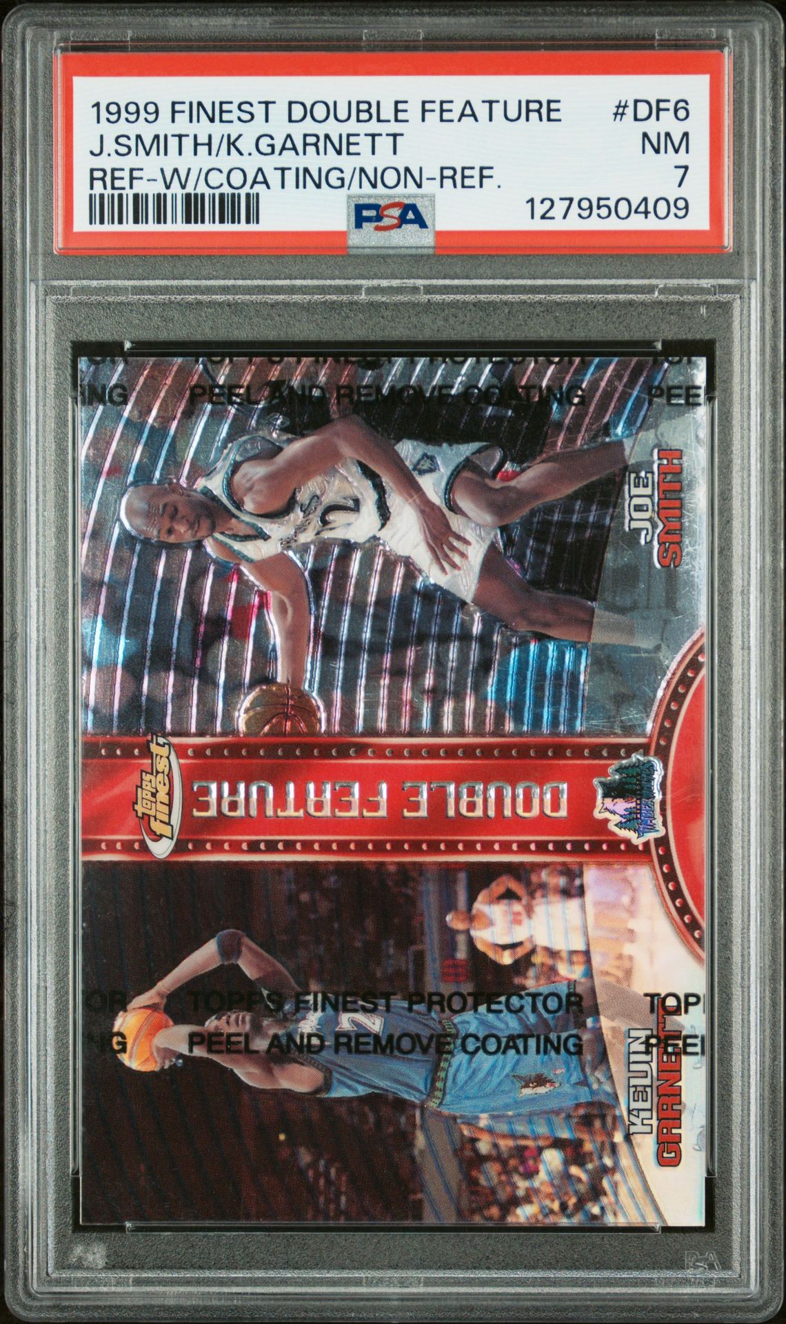 1999 Finest Double Feature J.smith/K.garnett #Df6 (Ref-W/Coating/Non-Ref.) Nm 7 front