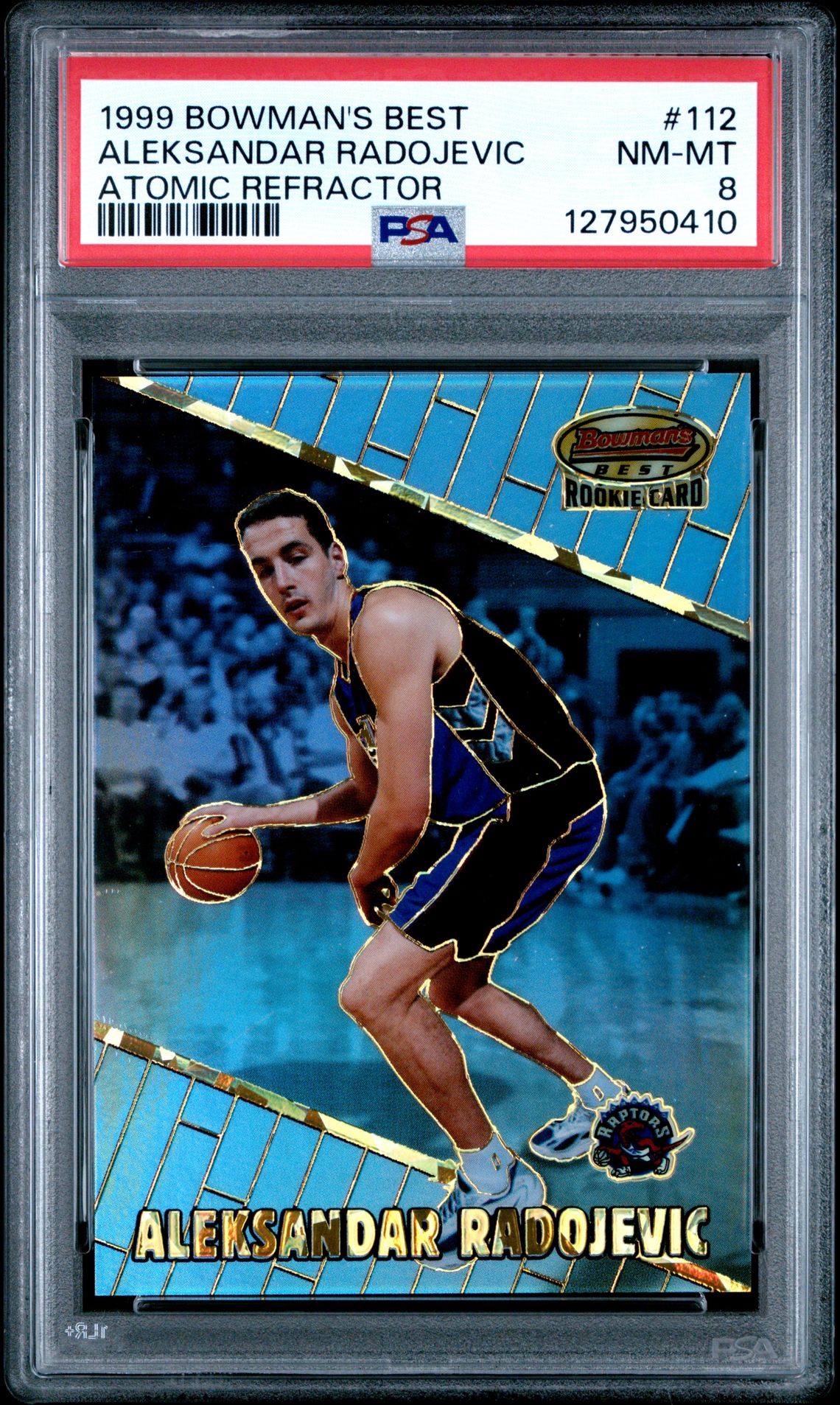 1999 Bowman's Best Aleksandar Radojevic #112 (Atomic Refractor) Nm-Mt 8 front