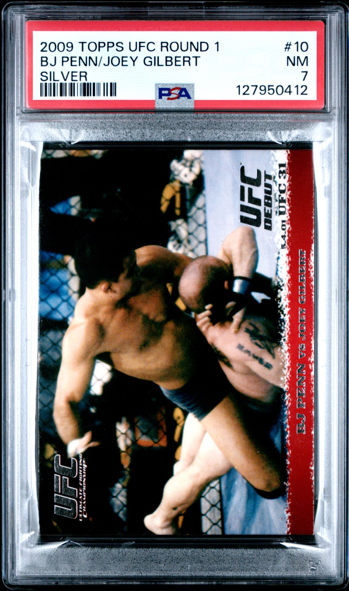 2009 Topps Ufc Round 1 Bj Penn/Joey Gilbert #10 (Silver) Nm 7 front