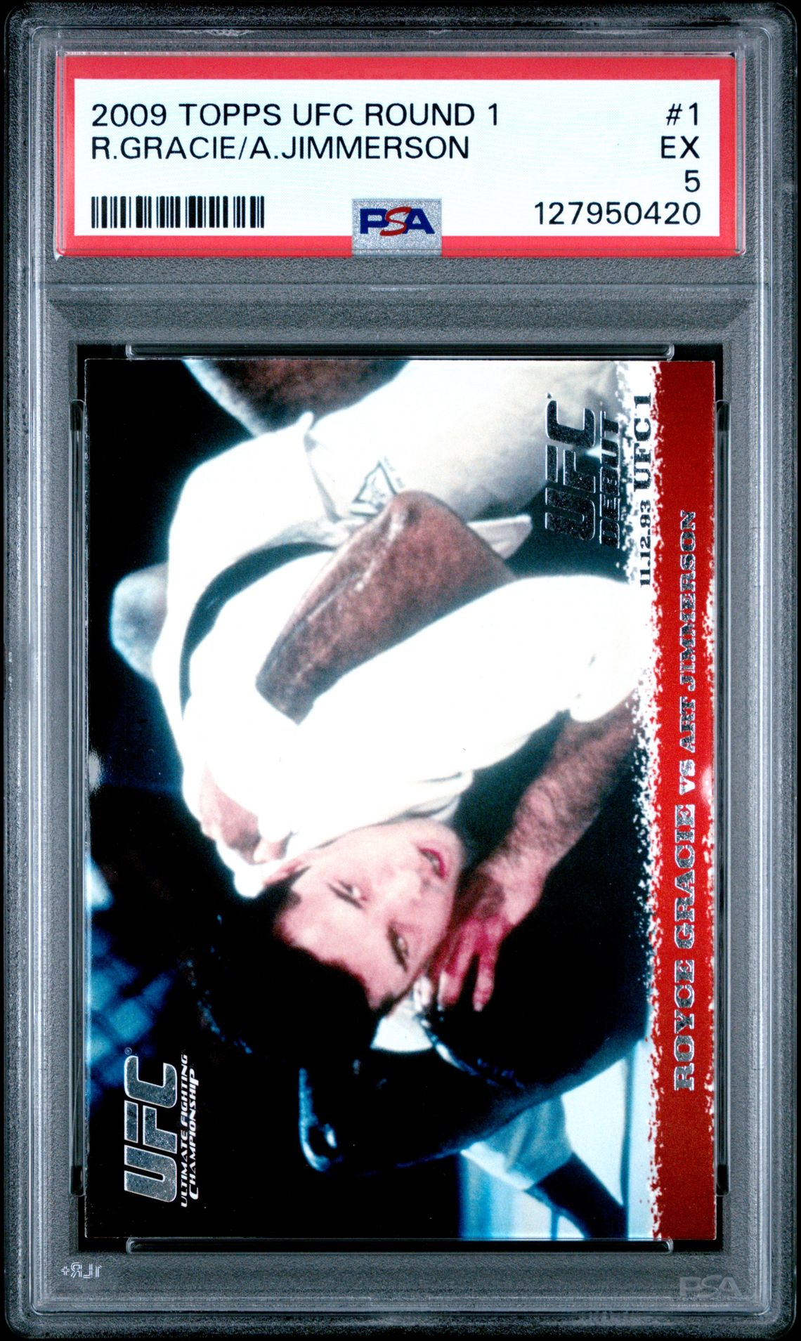 2009 Topps Ufc Round 1 R.gracie/A.jimmerson #1 Ex 5 front