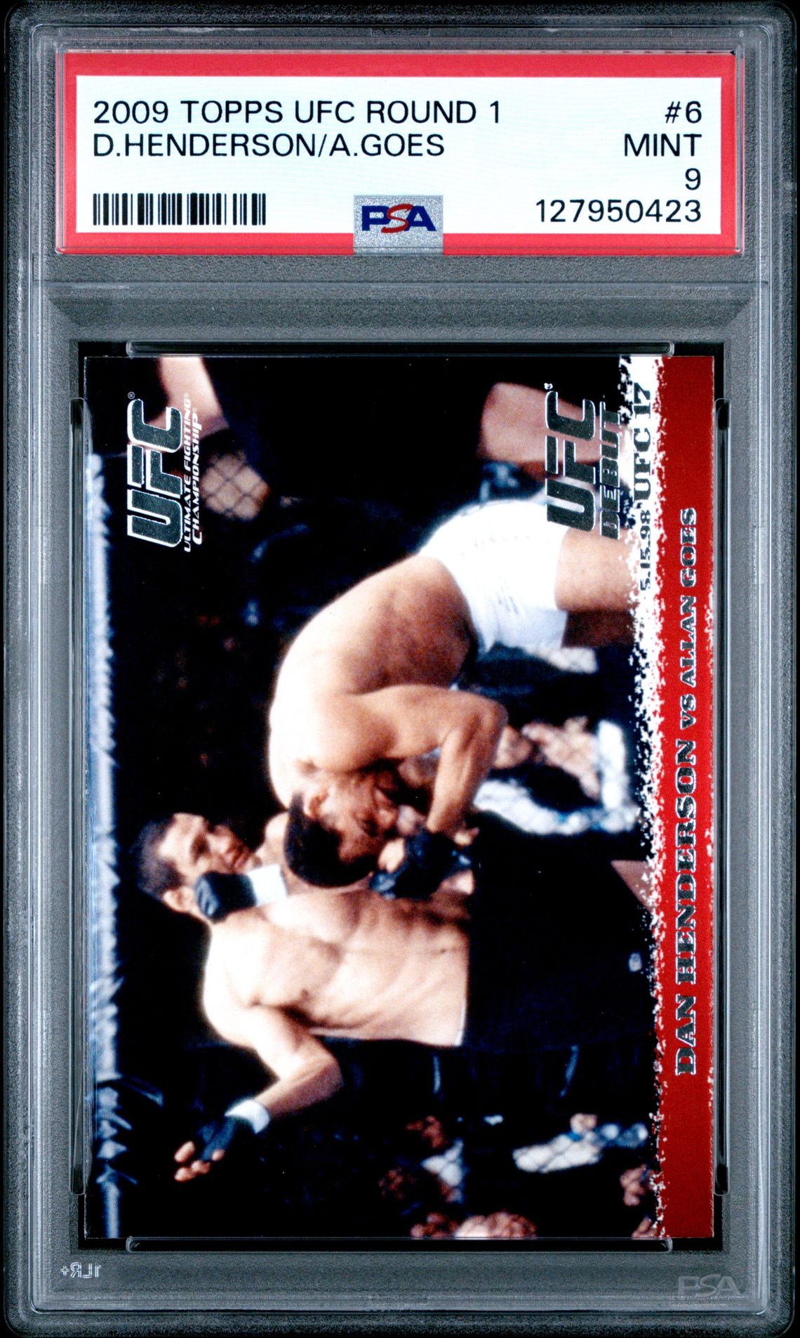 2009 Topps Ufc Round 1 D.henderson/A.goes #6 Mint 9 front