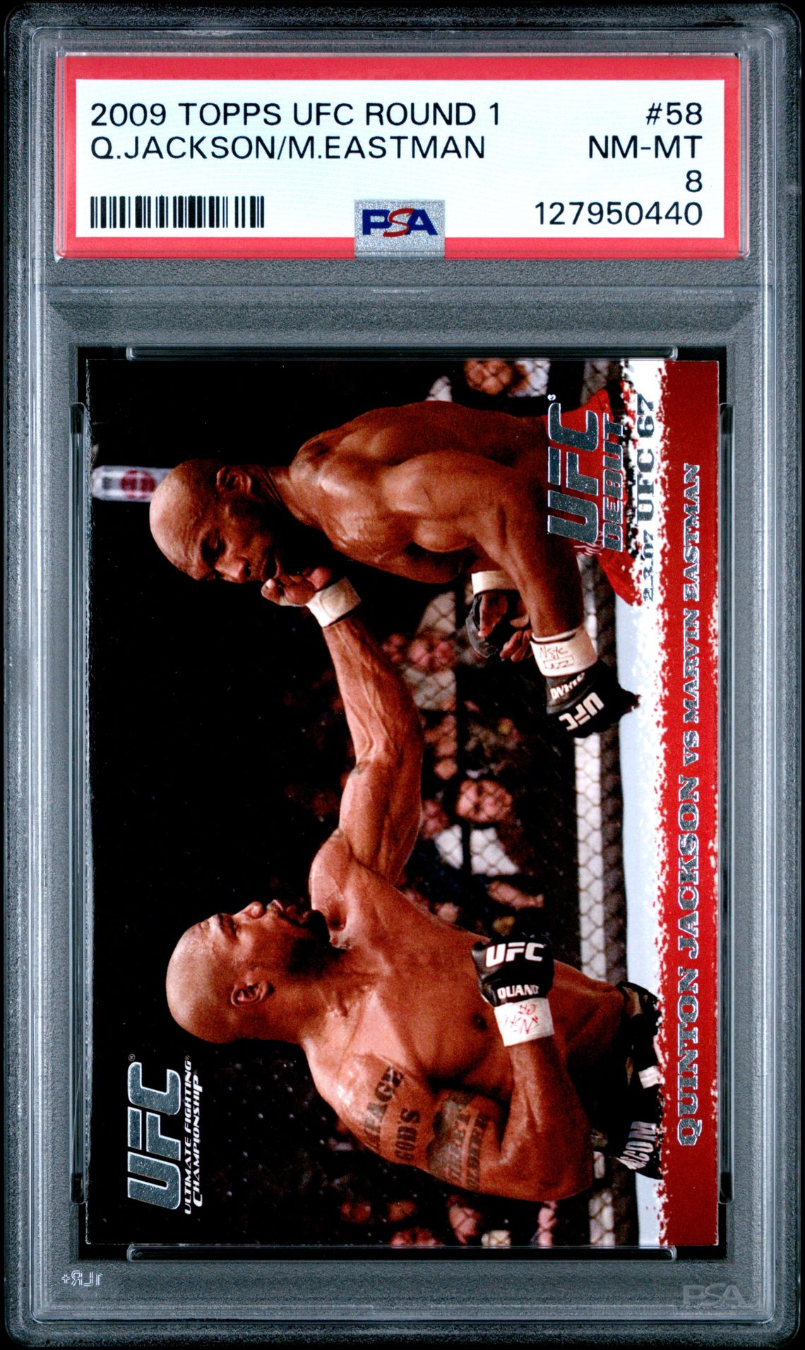 2009 Topps Ufc Round 1 Q.jackson/M.eastman #58 Nm-Mt 8 front