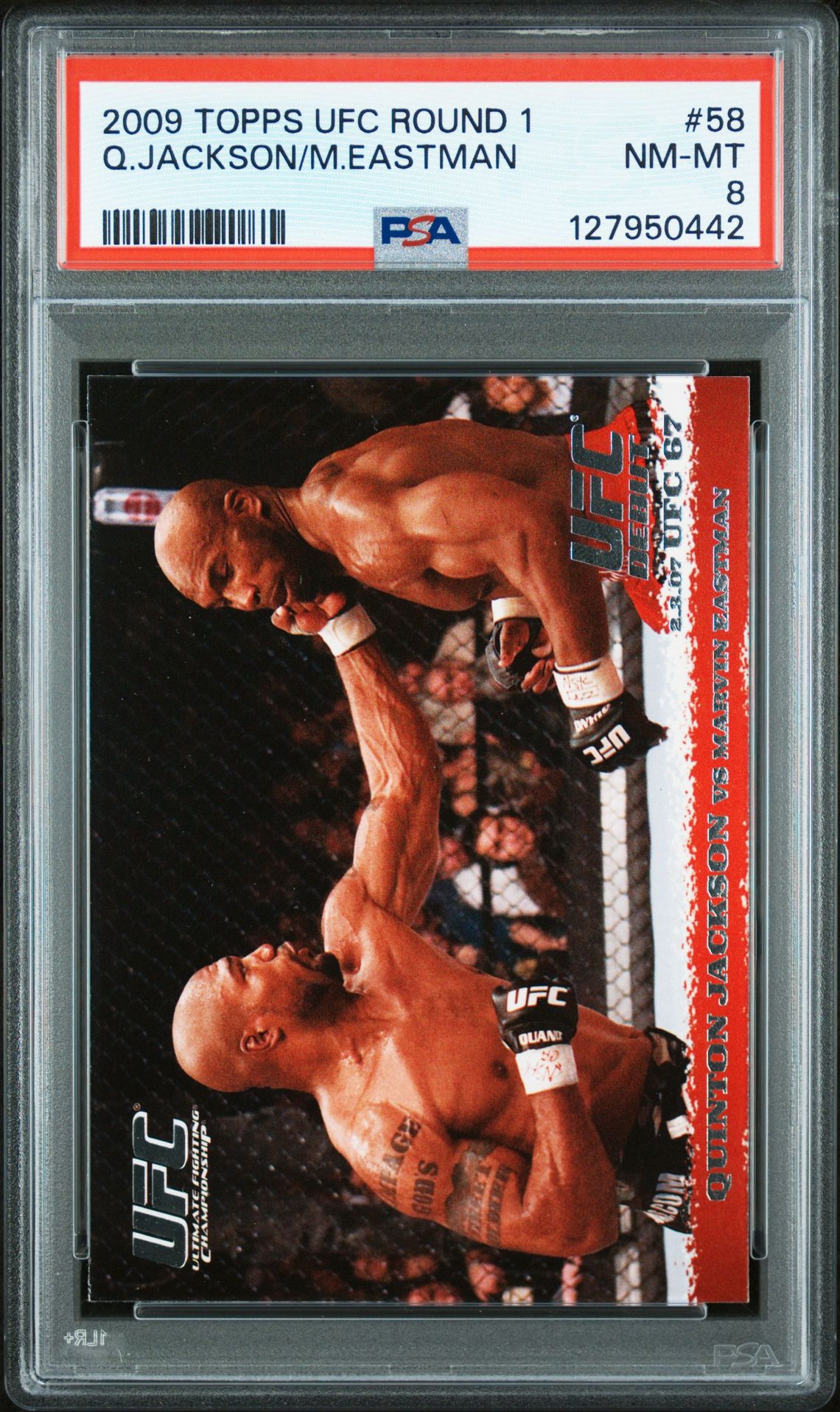 2009 Topps Ufc Round 1 Q.jackson/M.eastman #58 Nm-Mt 8 front
