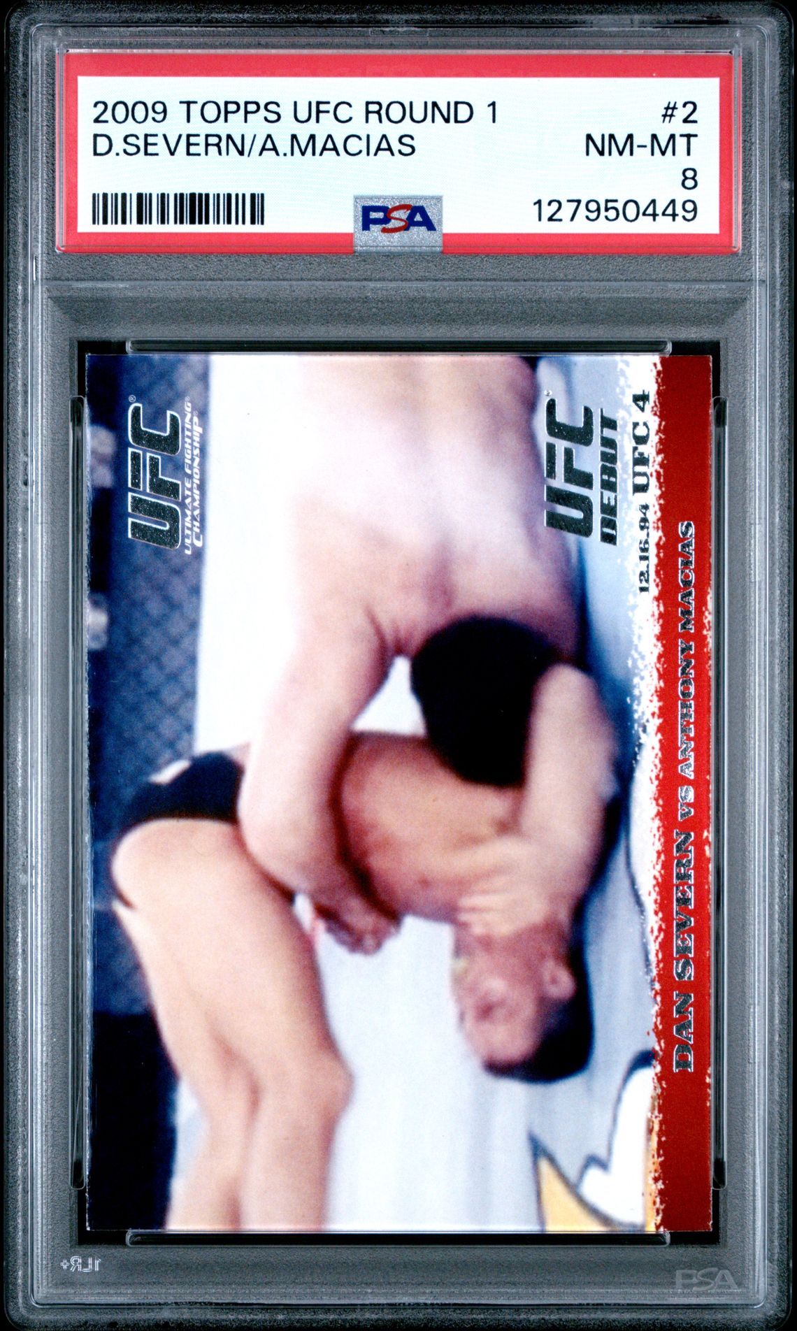 2009 Topps Ufc Round 1 D.severn/A.macias #2 Nm-Mt 8 front