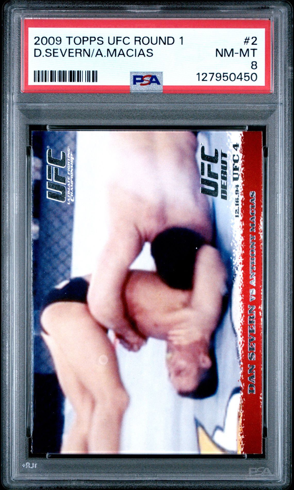 2009 Topps Ufc Round 1 D.severn/A.macias #2 Nm-Mt 8 front