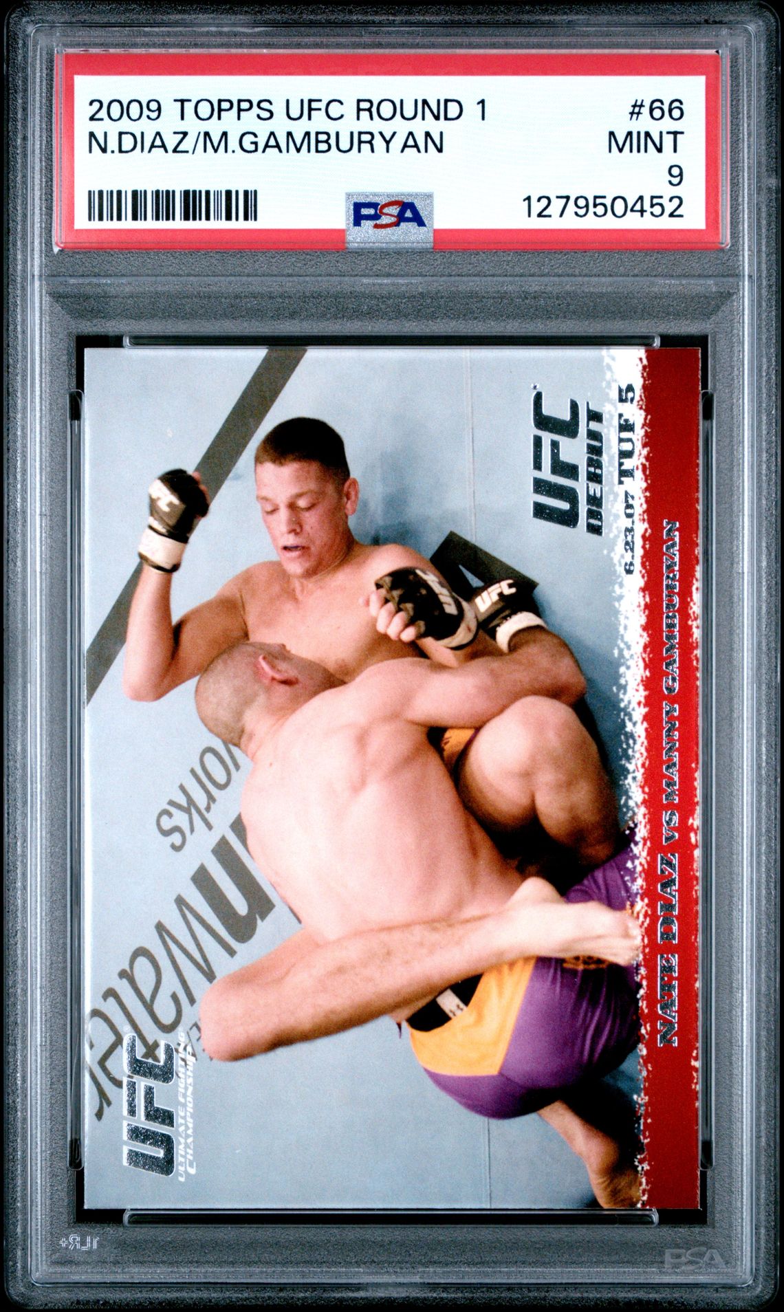 2009 Topps Ufc Round 1 N.diaz/M.gamburyan #66 Mint 9 front