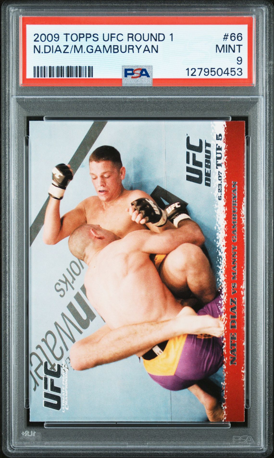 2009 Topps Ufc Round 1 N.diaz/M.gamburyan #66 Mint 9 front