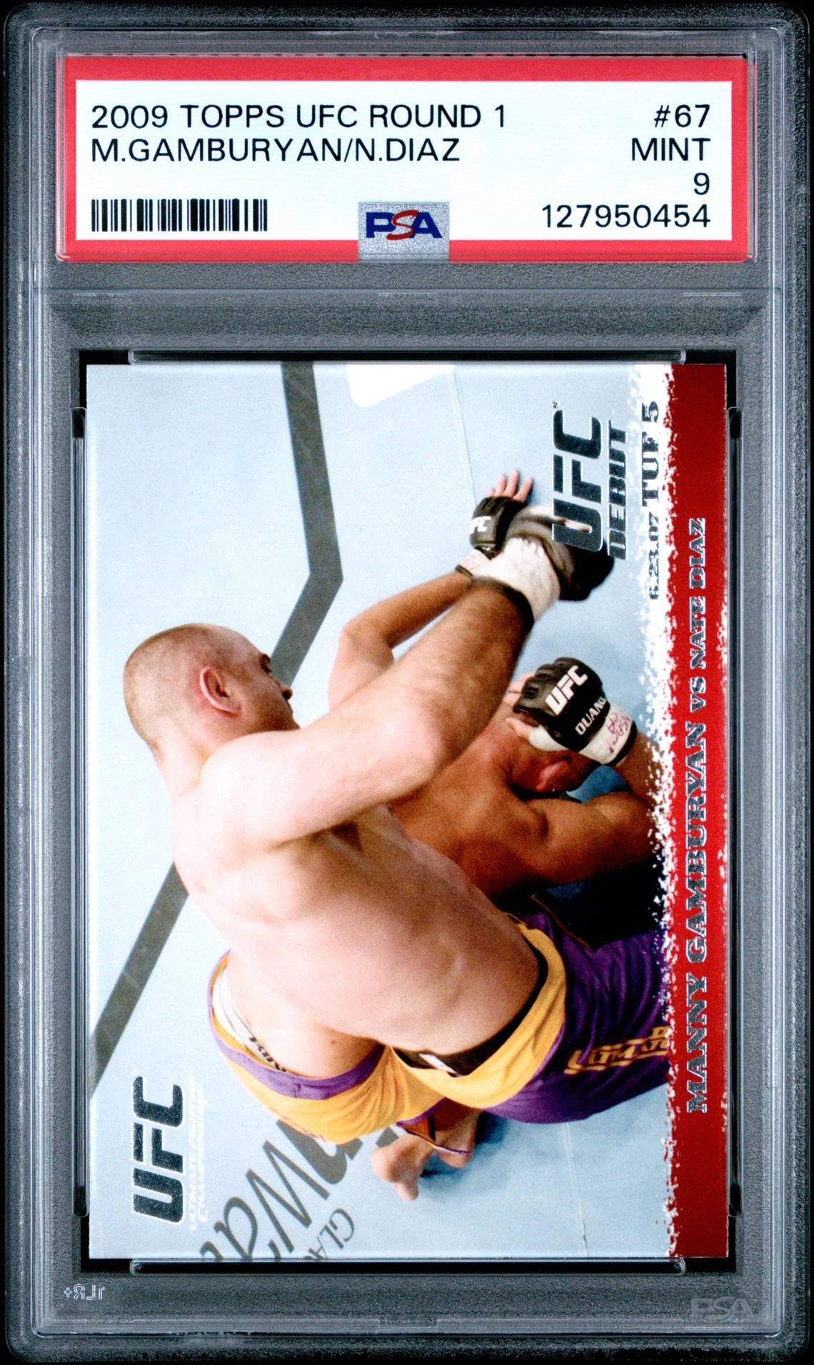 2009 Topps Ufc Round 1 M.gamburyan/N.diaz #67 Mint 9 front