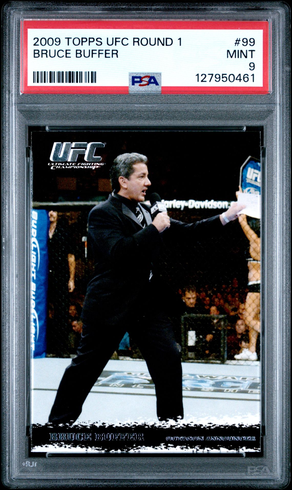 2009 Topps Ufc Round 1 Bruce Buffer #99 Mint 9 front