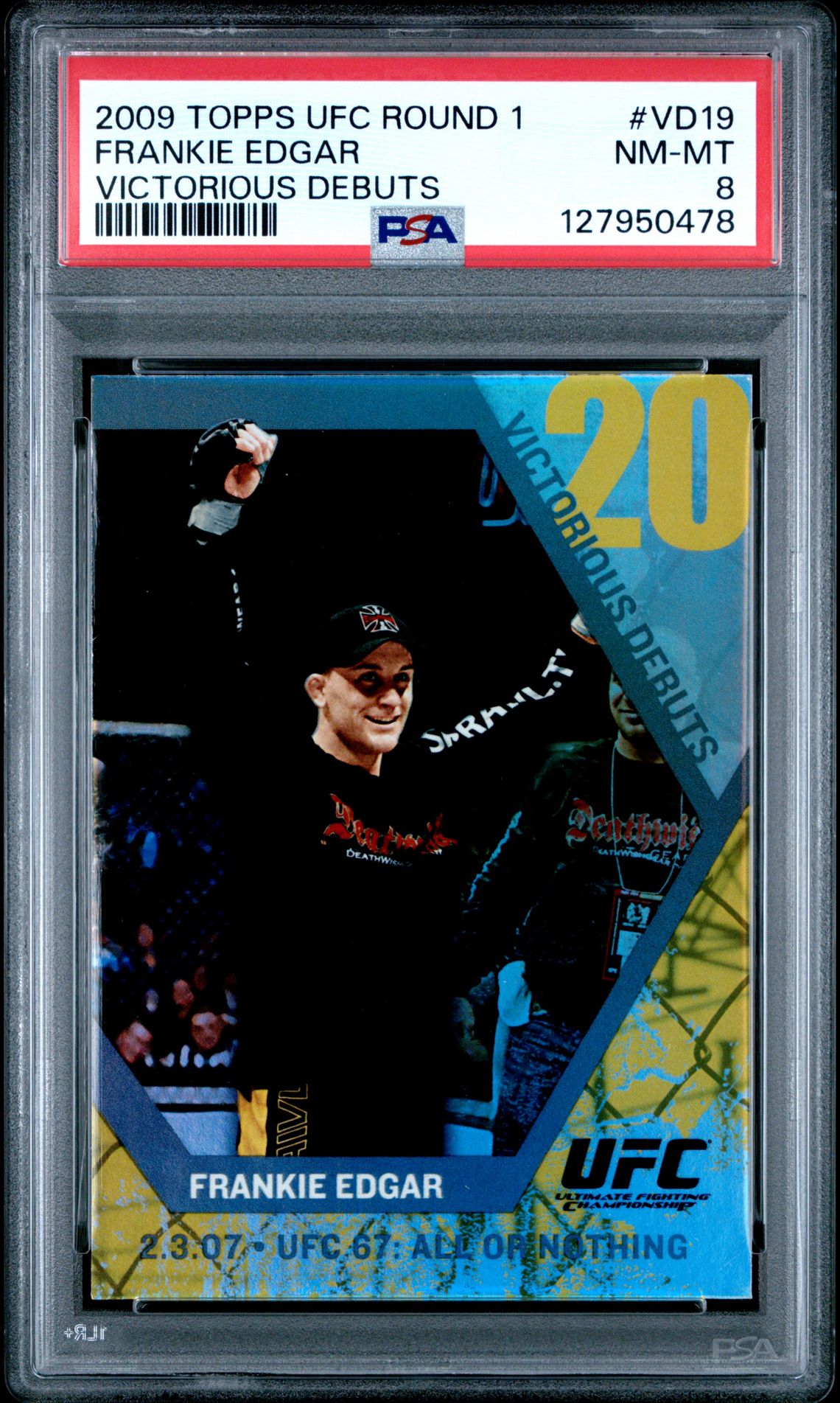 2009 Topps Ufc Round 1 Victorious Debuts Frankie Edgar #Vd19 (Victorious Debuts) Nm-Mt 8 front