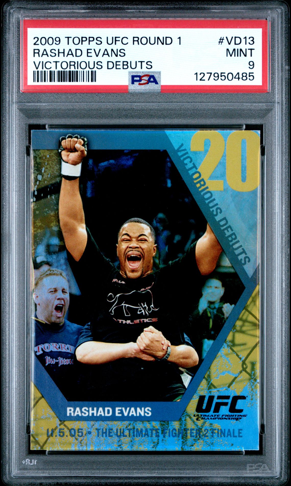 2009 Topps Ufc Round 1 Victorious Debuts Rashad Evans #Vd13 (Victorious Debuts) Mint 9 front