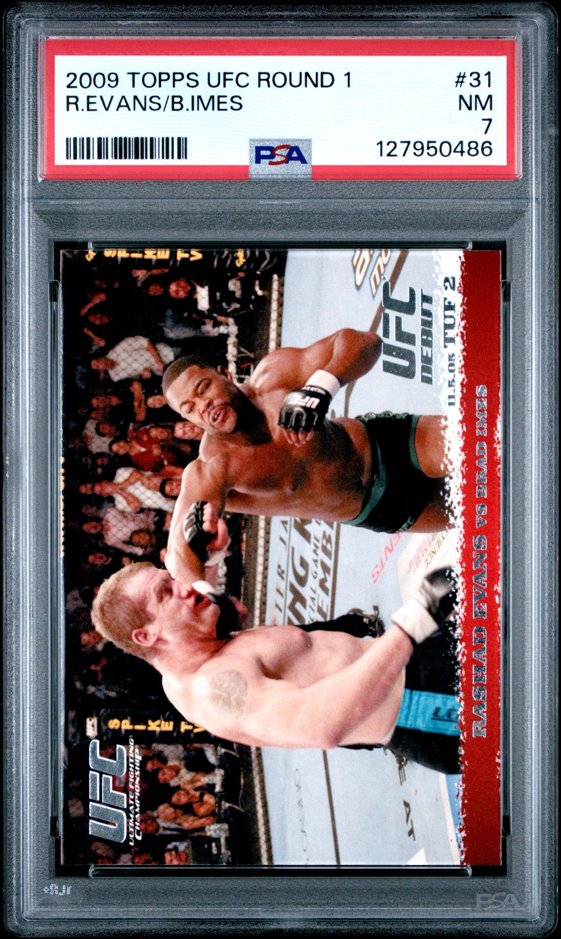 2009 Topps Ufc Round 1 R.evans/B.imes #31 Nm 7 front