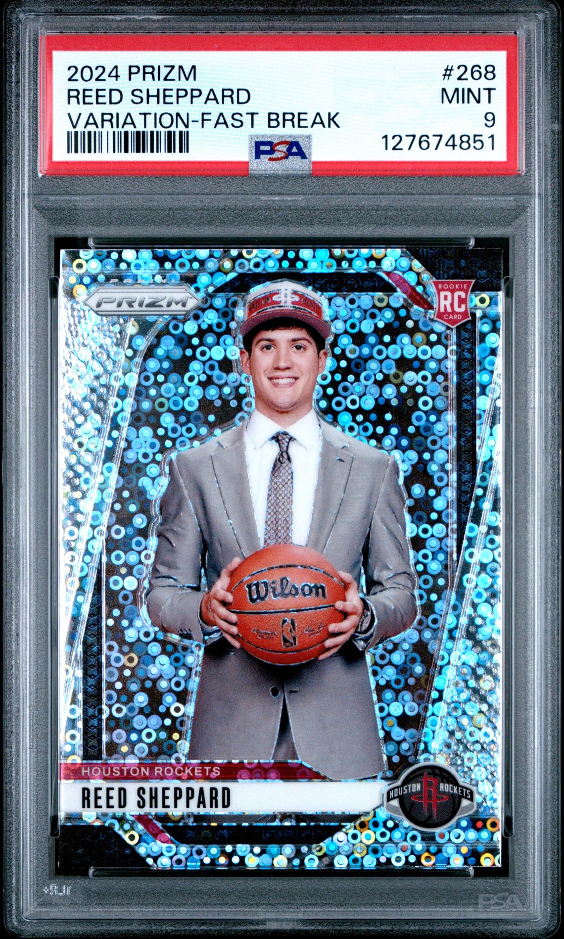 2024 Panini Prizm Reed Sheppard #268 (Variation-Fast Break) Mint 9 front