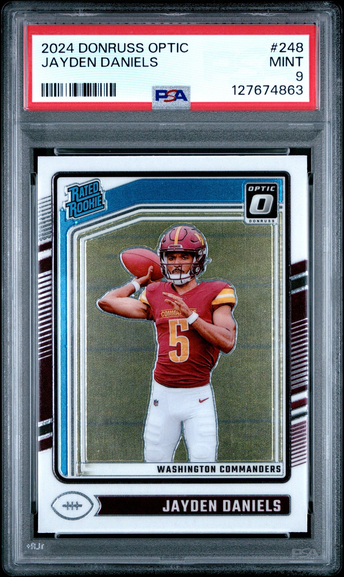 2024 Panini Donruss Optic Jayden Daniels #248 Mint 9 front