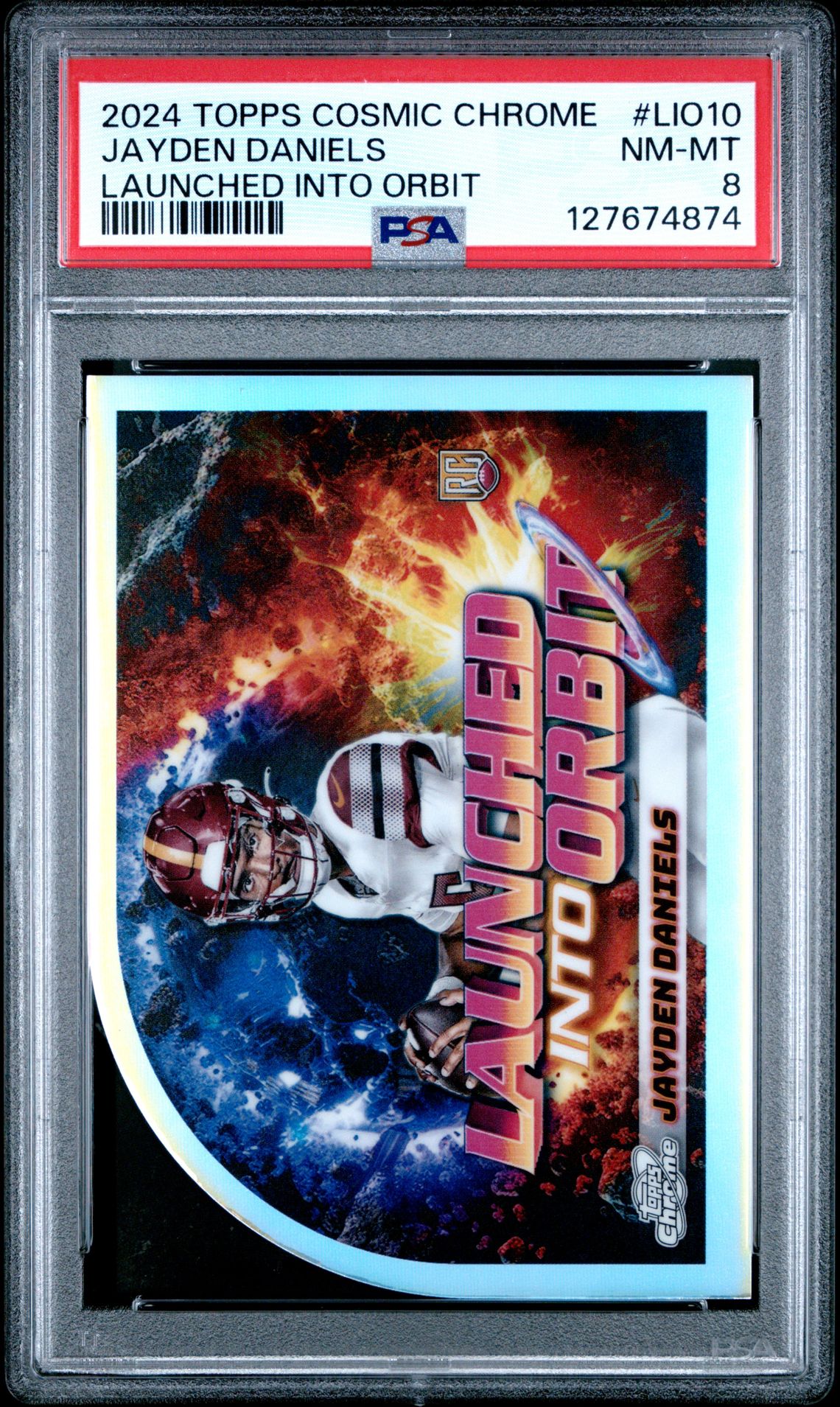 2024 Topps Cosmic Chrome Launched Into Orbit Jayden Daniels #Lio10 Nm-Mt 8 front